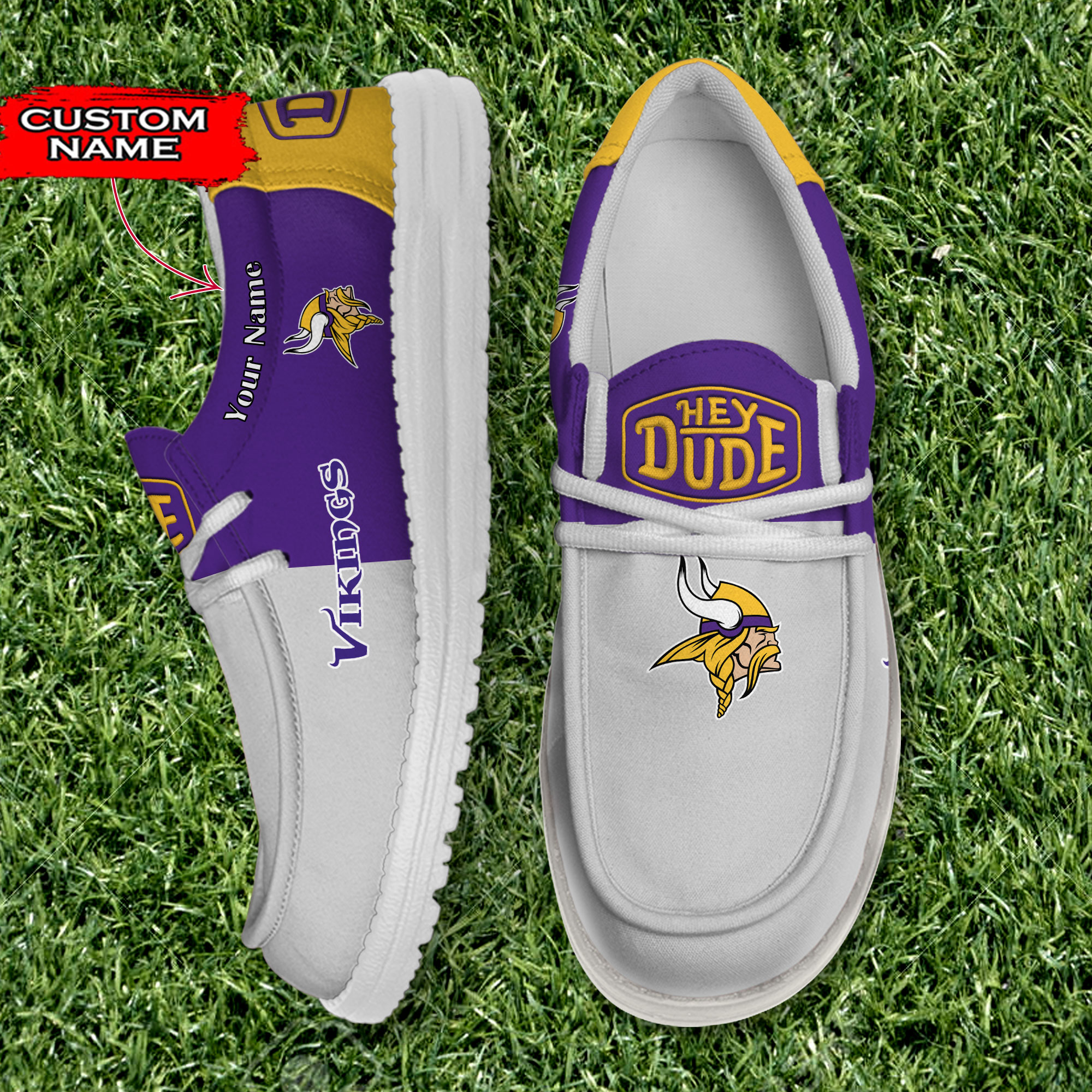 footwearelite minnesota vikings custom name hey dude shoes 45l7x