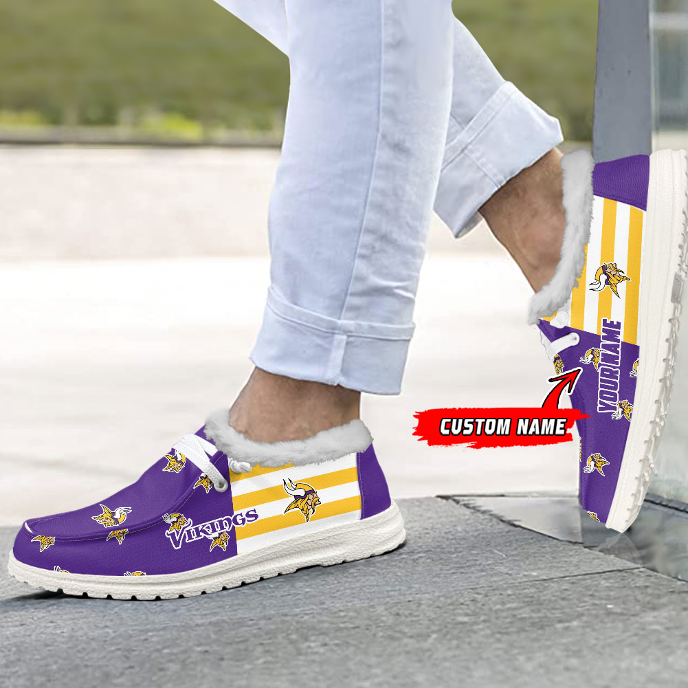 footwearelite minnesota vikings custom name hey dude shoes 659un