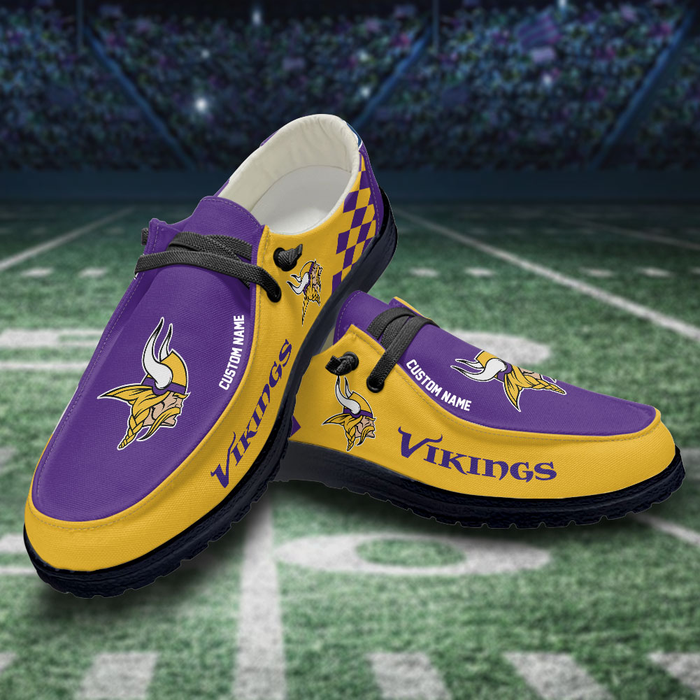 footwearelite minnesota vikings custom name hey dude shoes edvzt