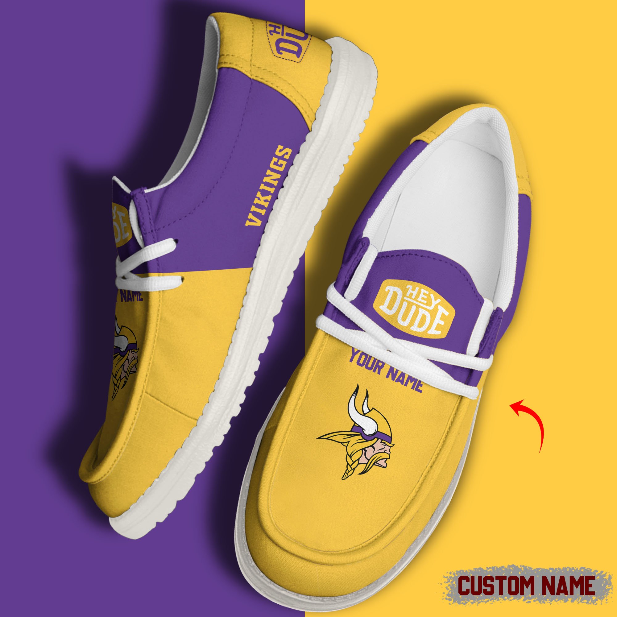 footwearelite minnesota vikings custom name hey dude shoes k9gmo