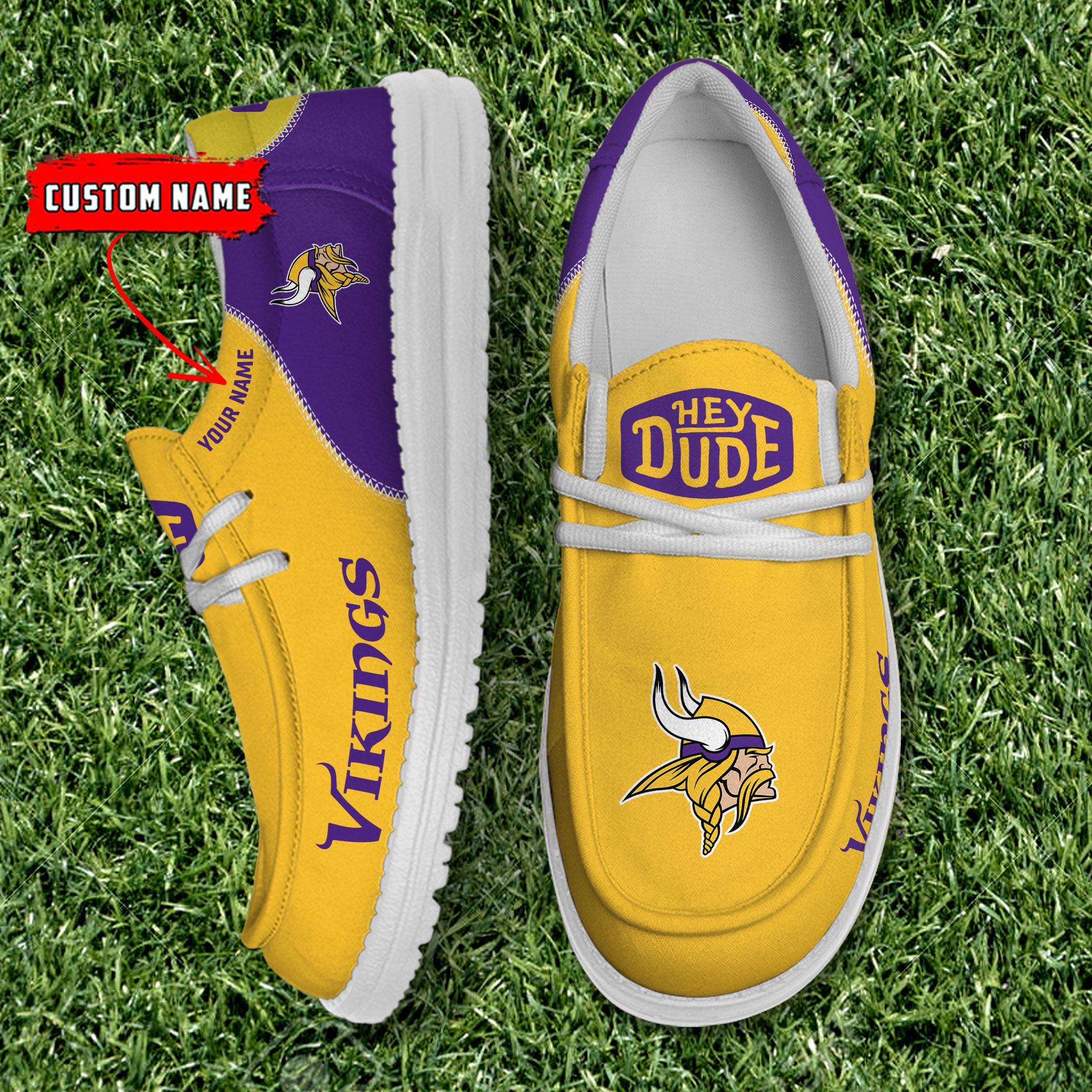 footwearelite minnesota vikings custom name hey dude shoes ki9se