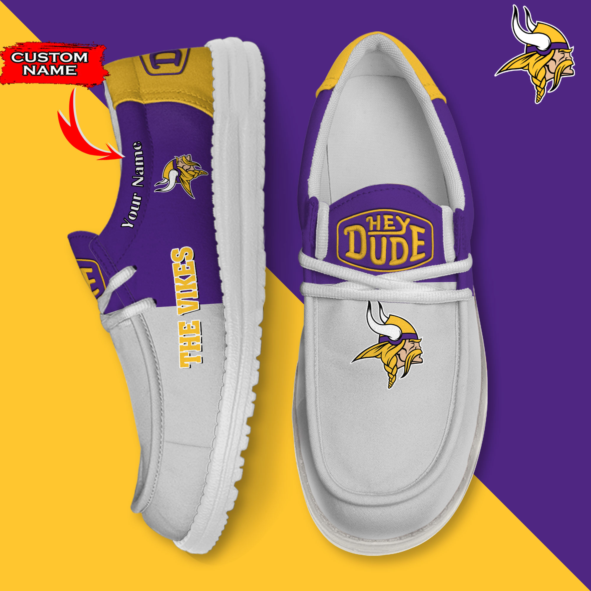 footwearelite minnesota vikings custom name hey dude shoes kwc8i