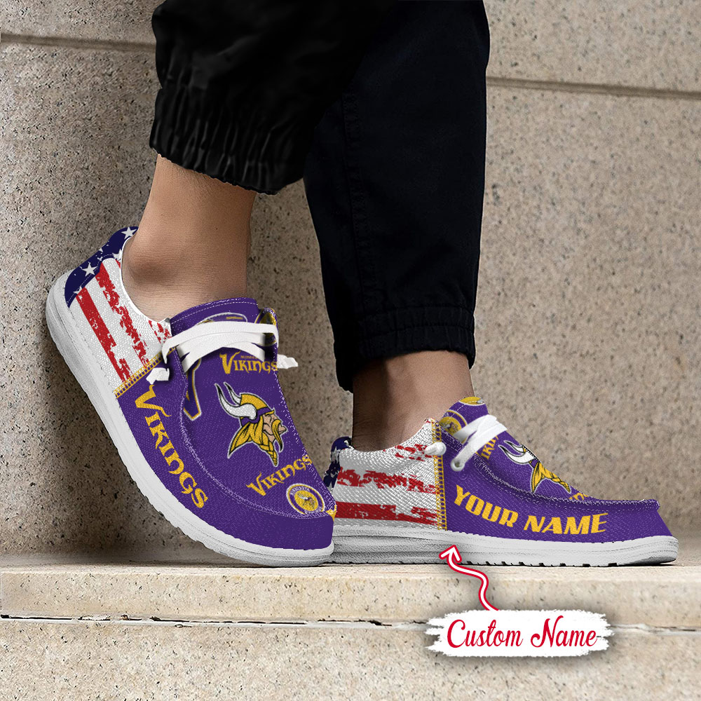 footwearelite minnesota vikings custom name hey dude shoes oroki