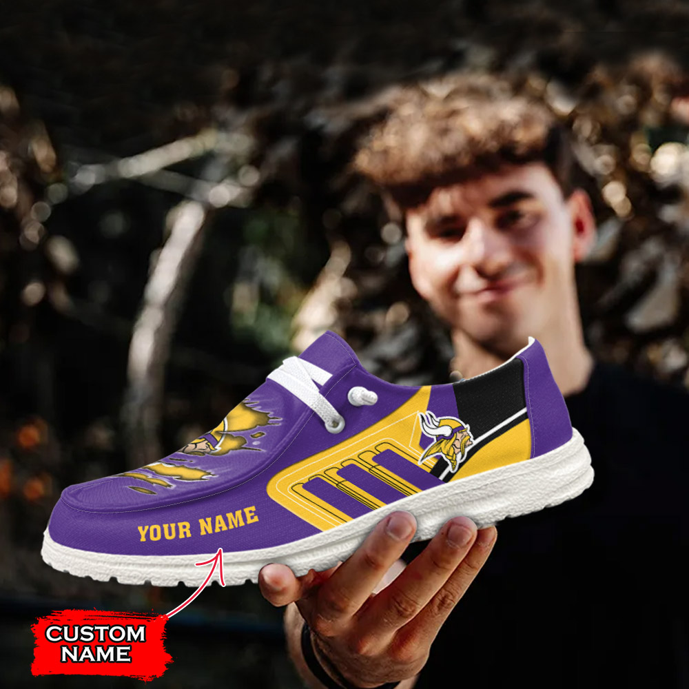 footwearelite minnesota vikings custom name hey dude shoes pe5e2