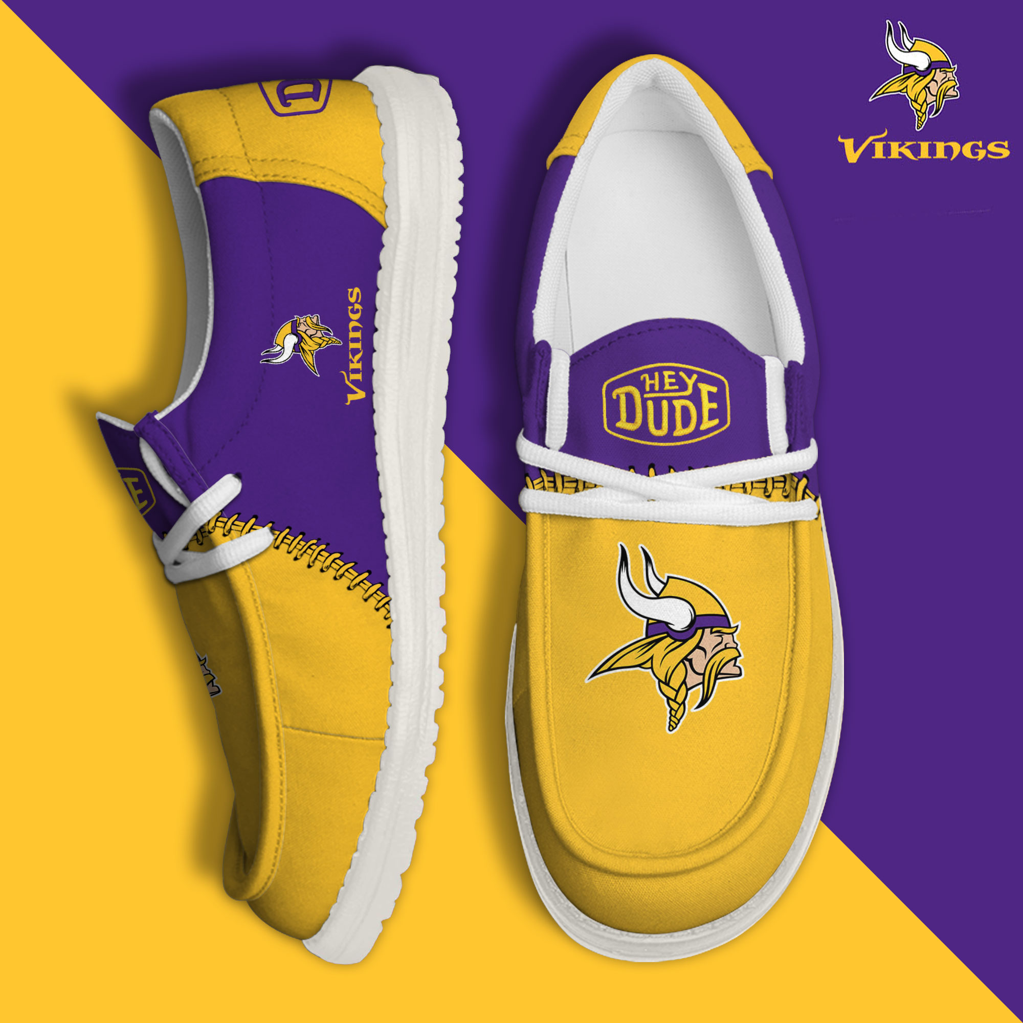 footwearelite minnesota vikings custom name hey dude shoes thkzi