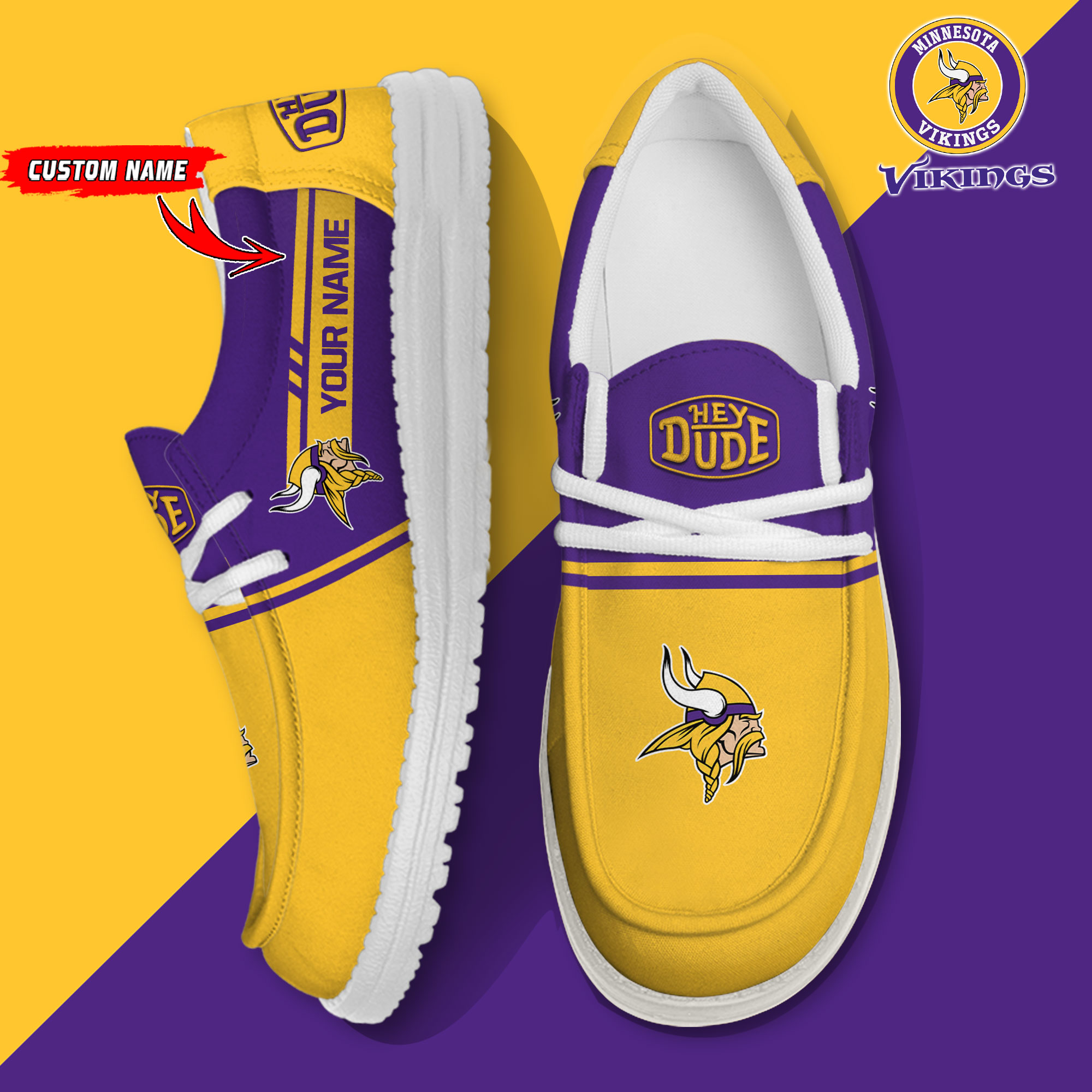 footwearelite minnesota vikings custom name hey dude shoes v53xf