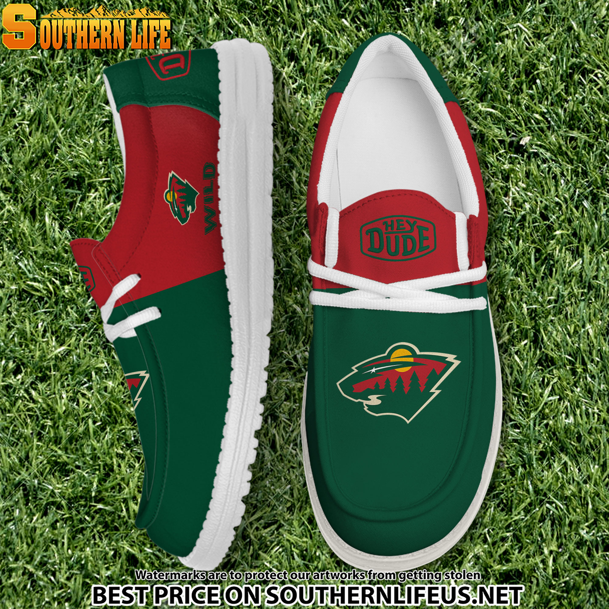 footwearelite minnesota wild custom name hey dude shoes kuzgo