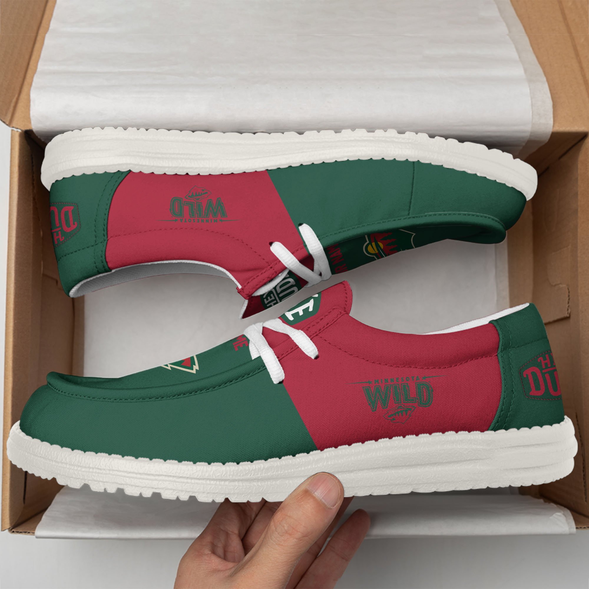 footwearelite minnesota wild custom name hey dude shoes qaivj