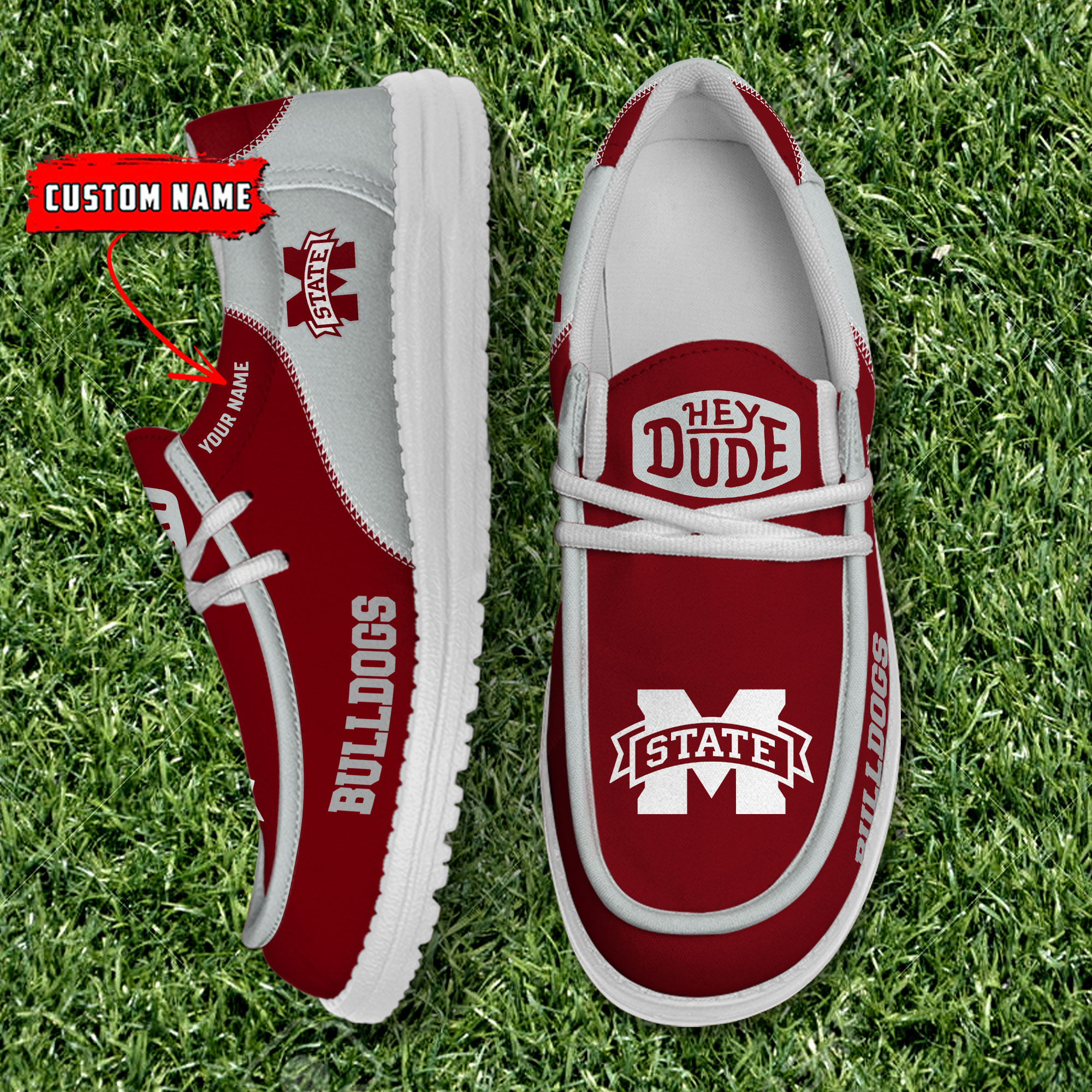 footwearelite mississippi state bulldogs custom name hey dude shoes 4xddv