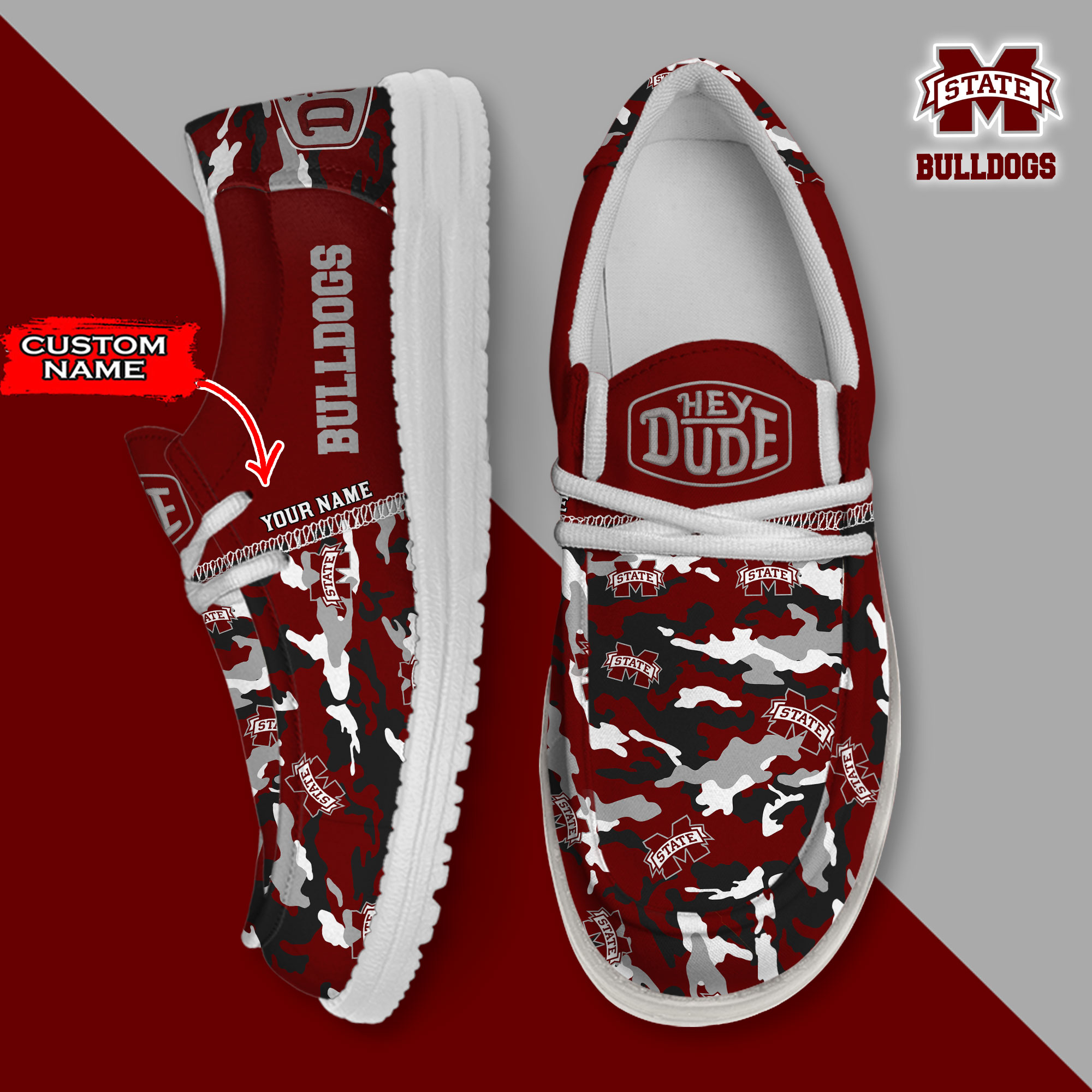 footwearelite mississippi state bulldogs custom name hey dude shoes eblaw