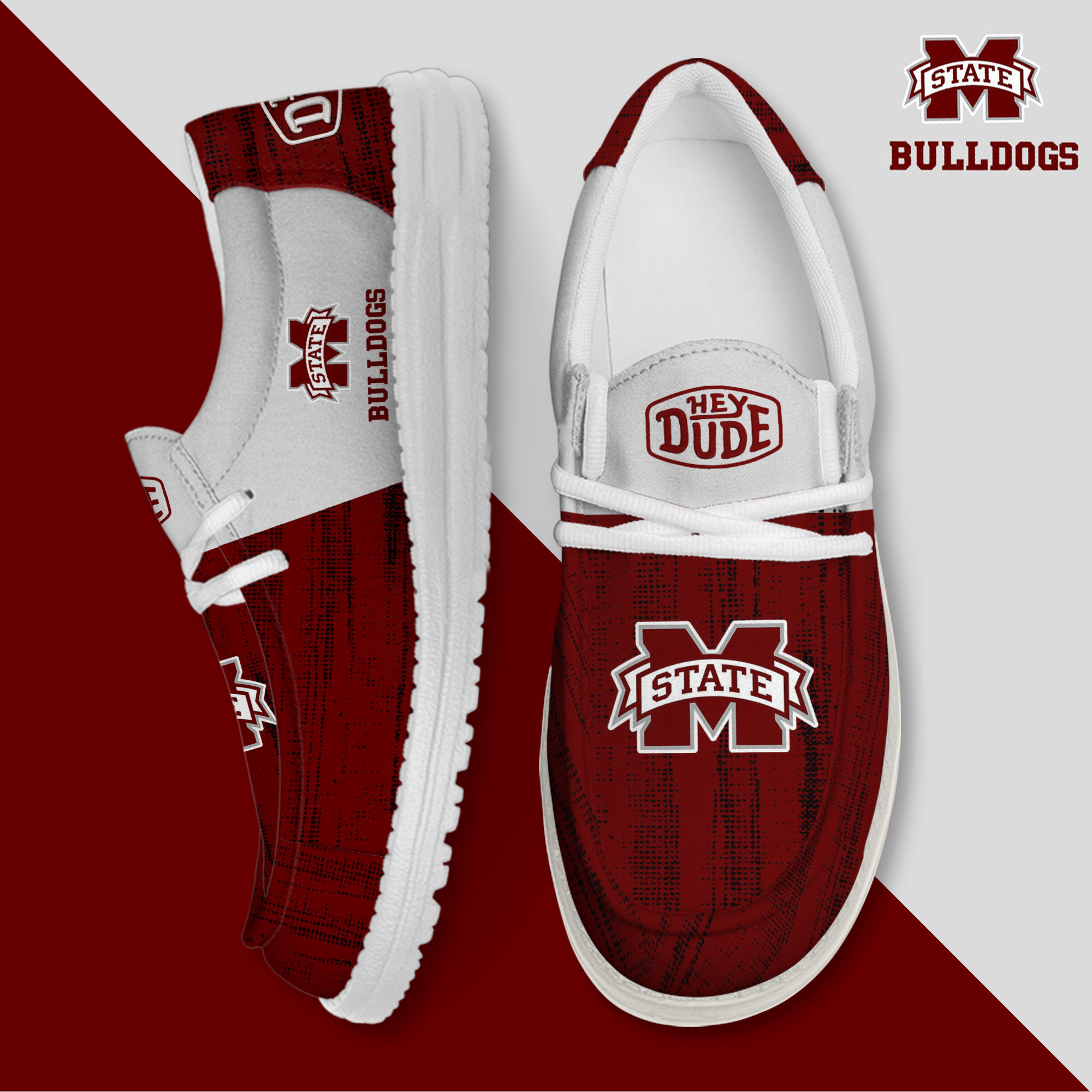 footwearelite mississippi state bulldogs custom name hey dude shoes u9gn3