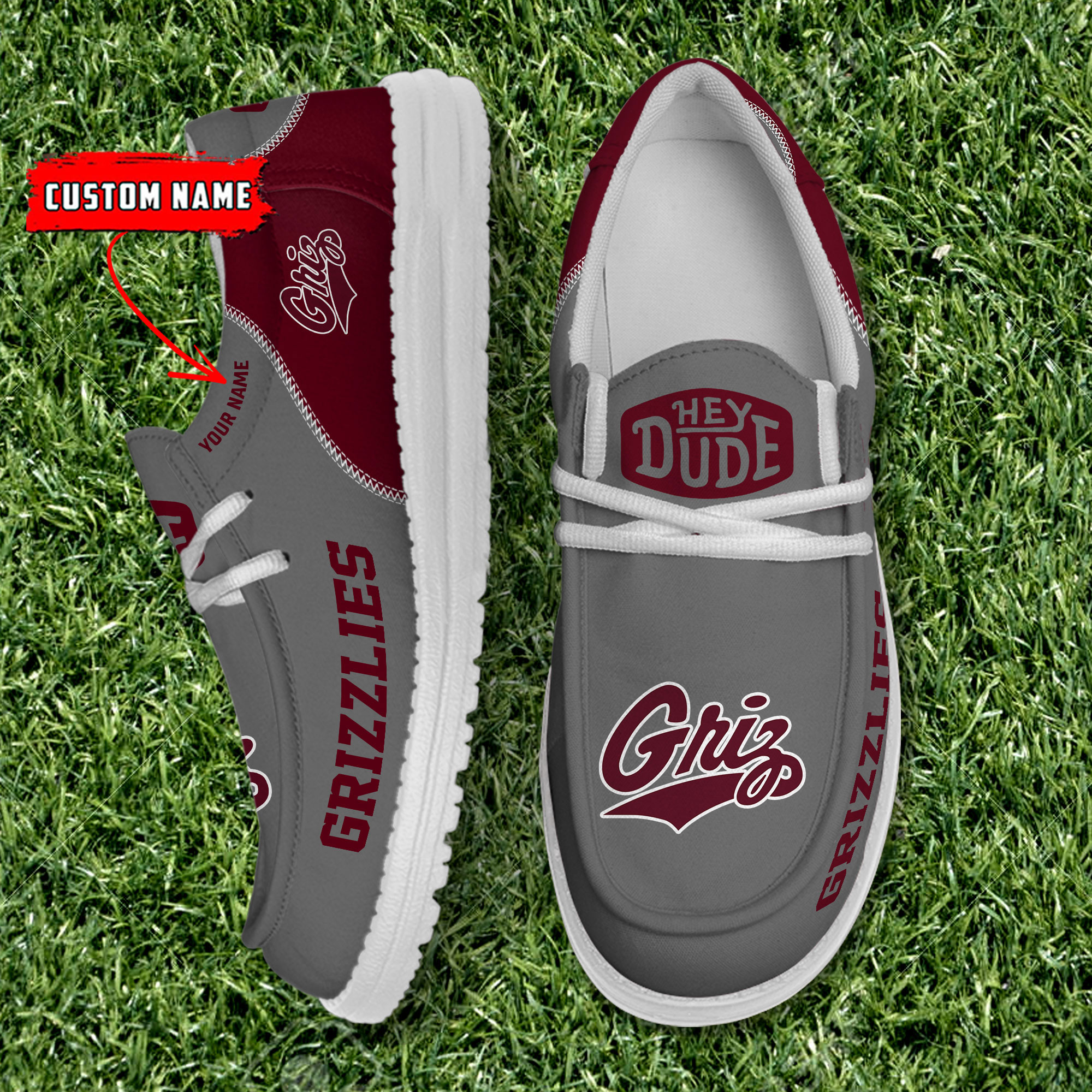 footwearelite montana grizzlies custom name hey dude shoes gciw4