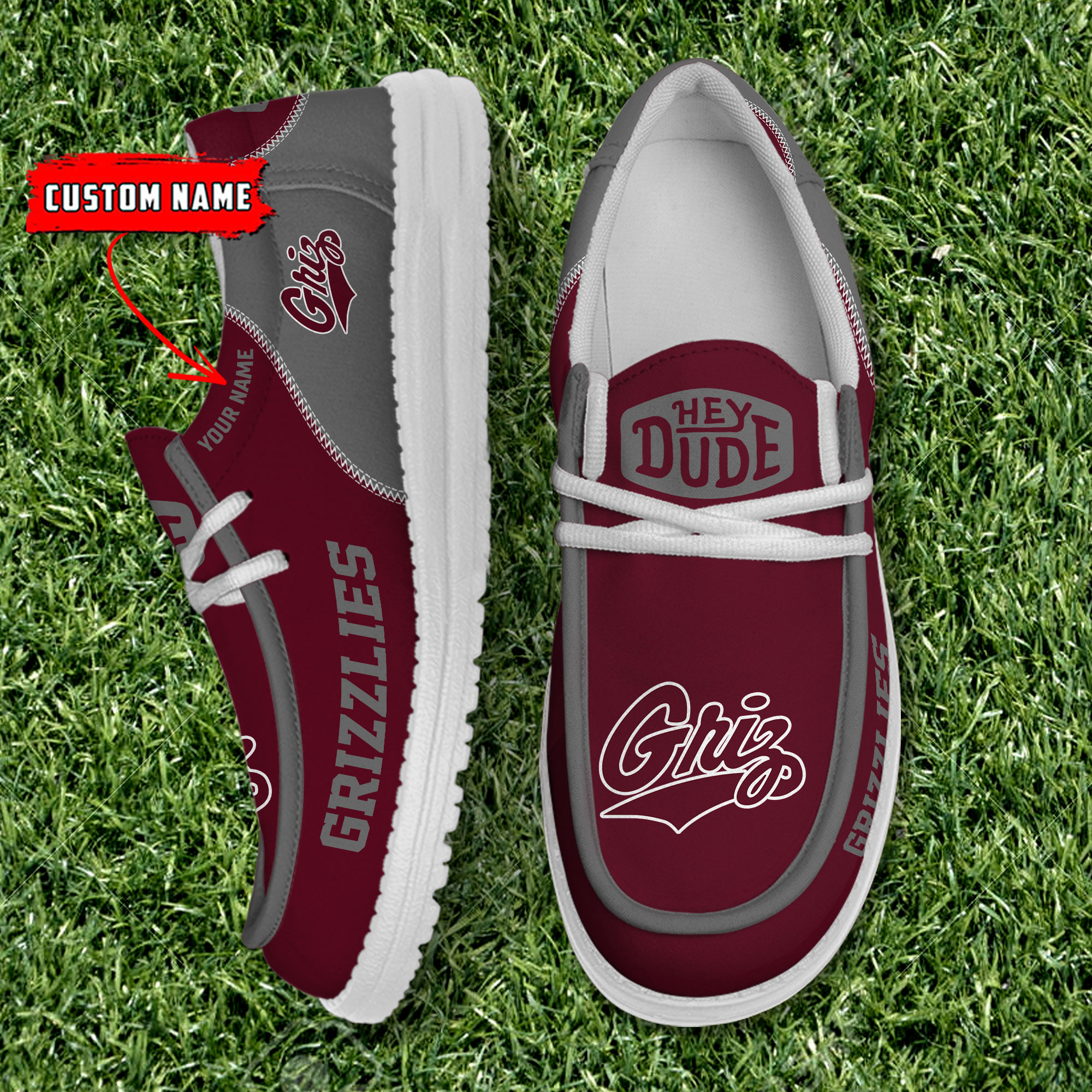 footwearelite montana grizzlies custom name hey dude shoes kd1e4