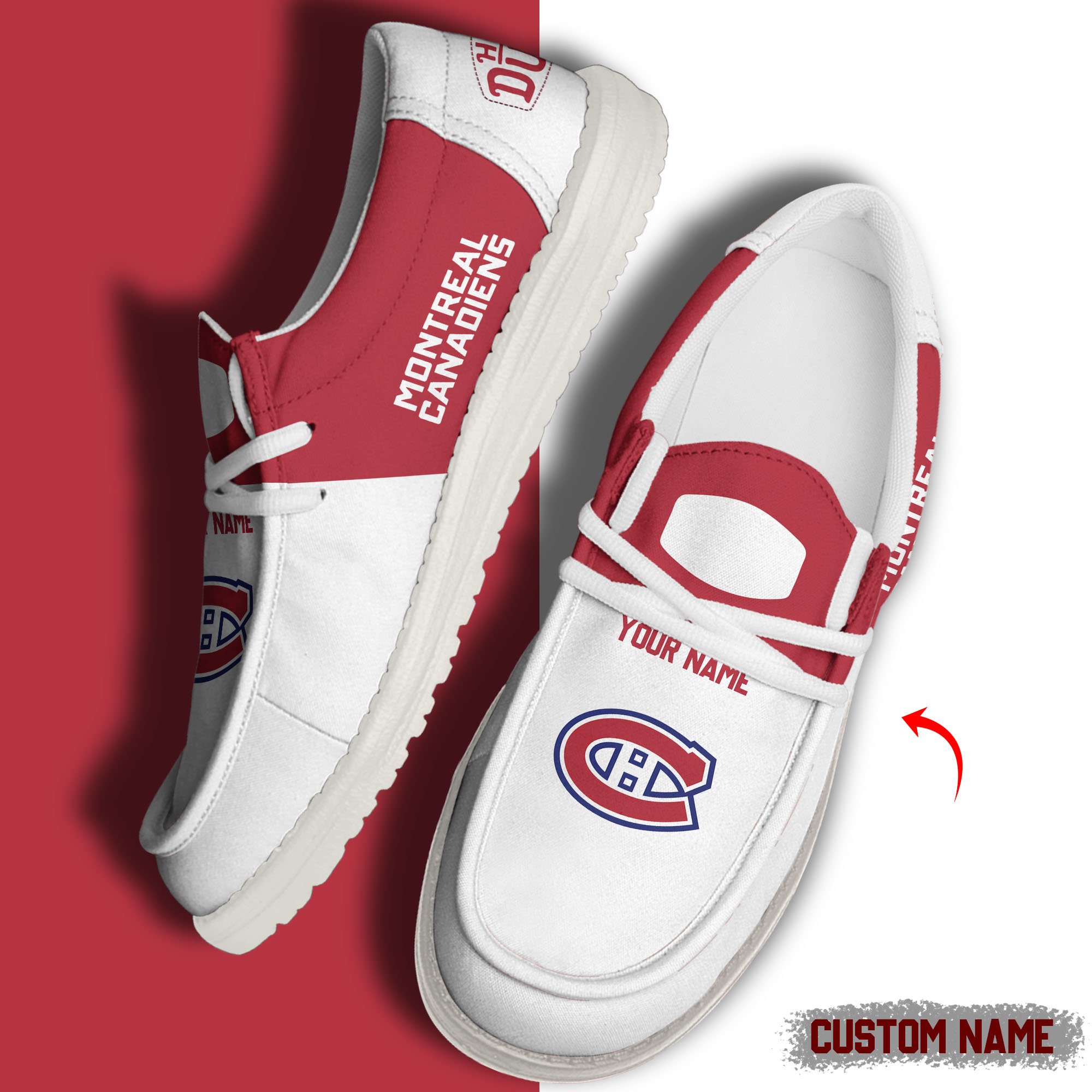 footwearelite montreal canadiens custom name hey dude shoes meaip