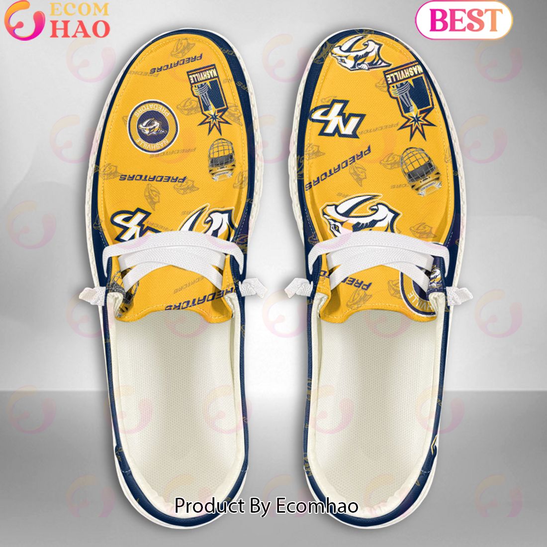 footwearelite nashville predators custom name hey dude shoes yix9p