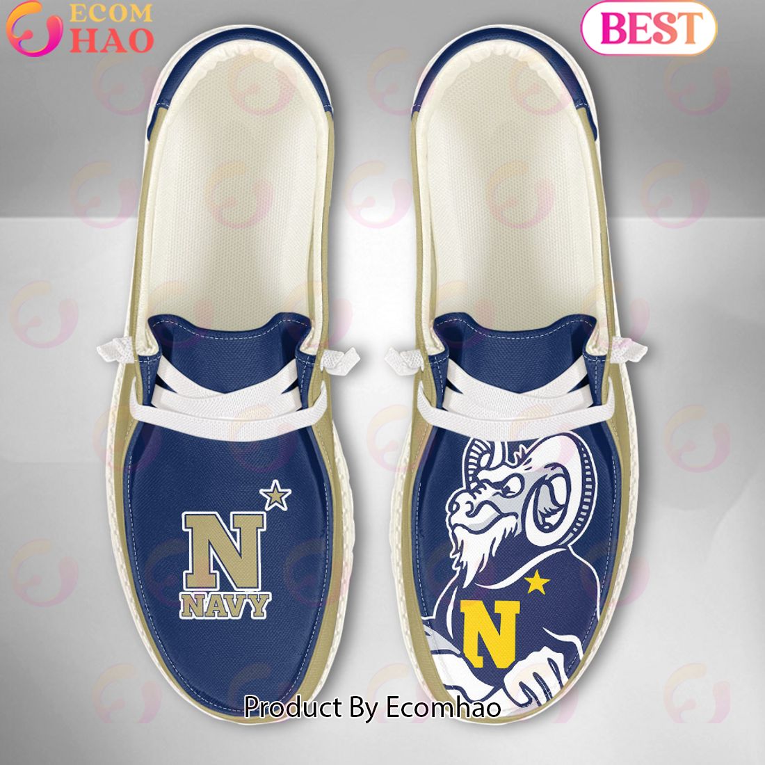 footwearelite navy midshipmen custom name hey dude shoes 7lq0v