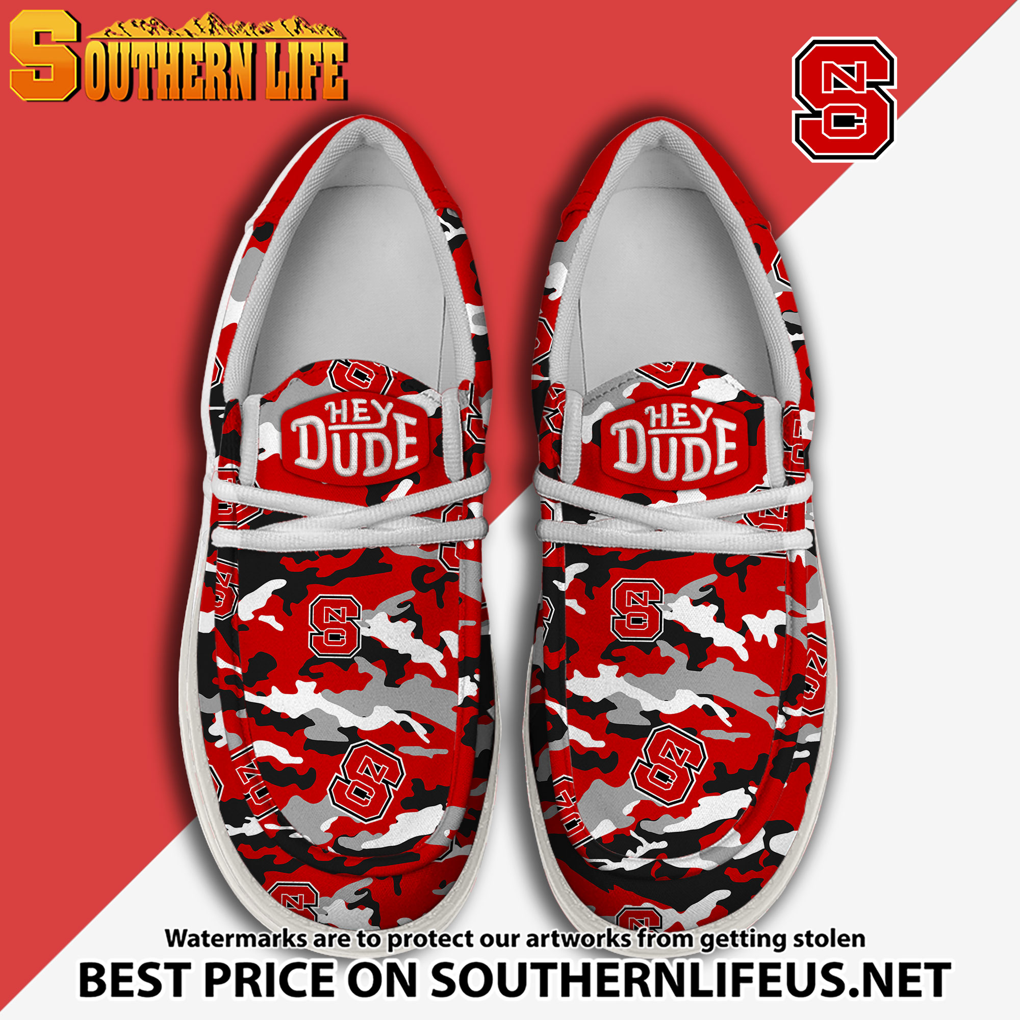 footwearelite nc state wolfpack custom name hey dude shoes 06rwk