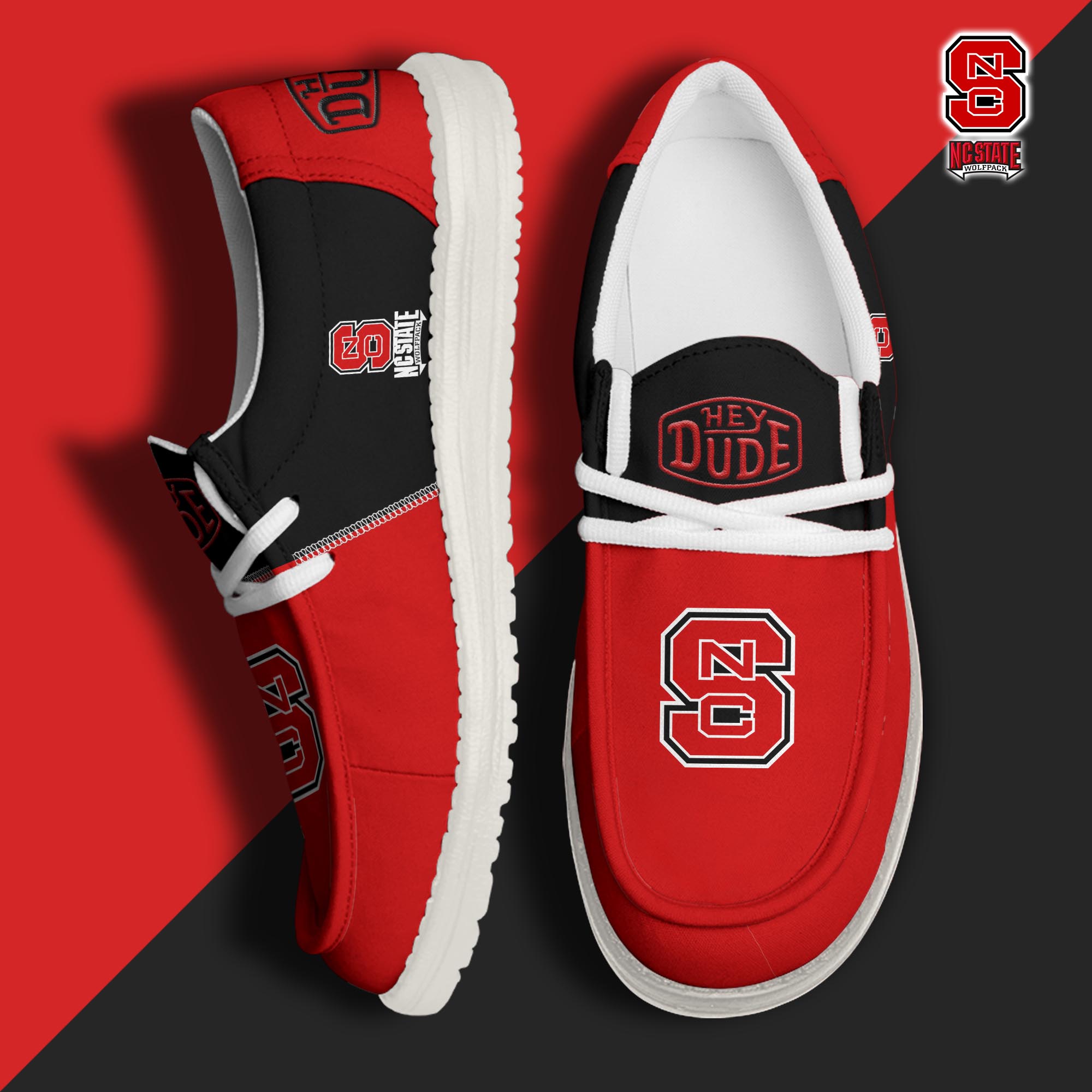 footwearelite nc state wolfpack custom name hey dude shoes 4nf9j