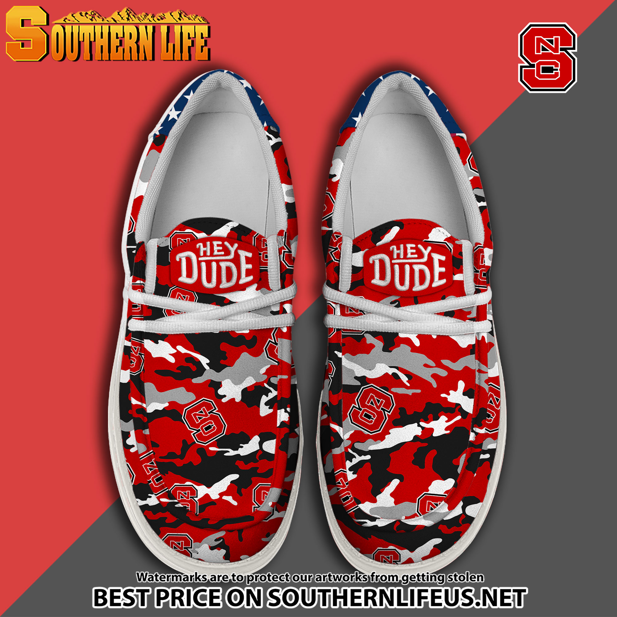 footwearelite nc state wolfpack custom name hey dude shoes qgdfl