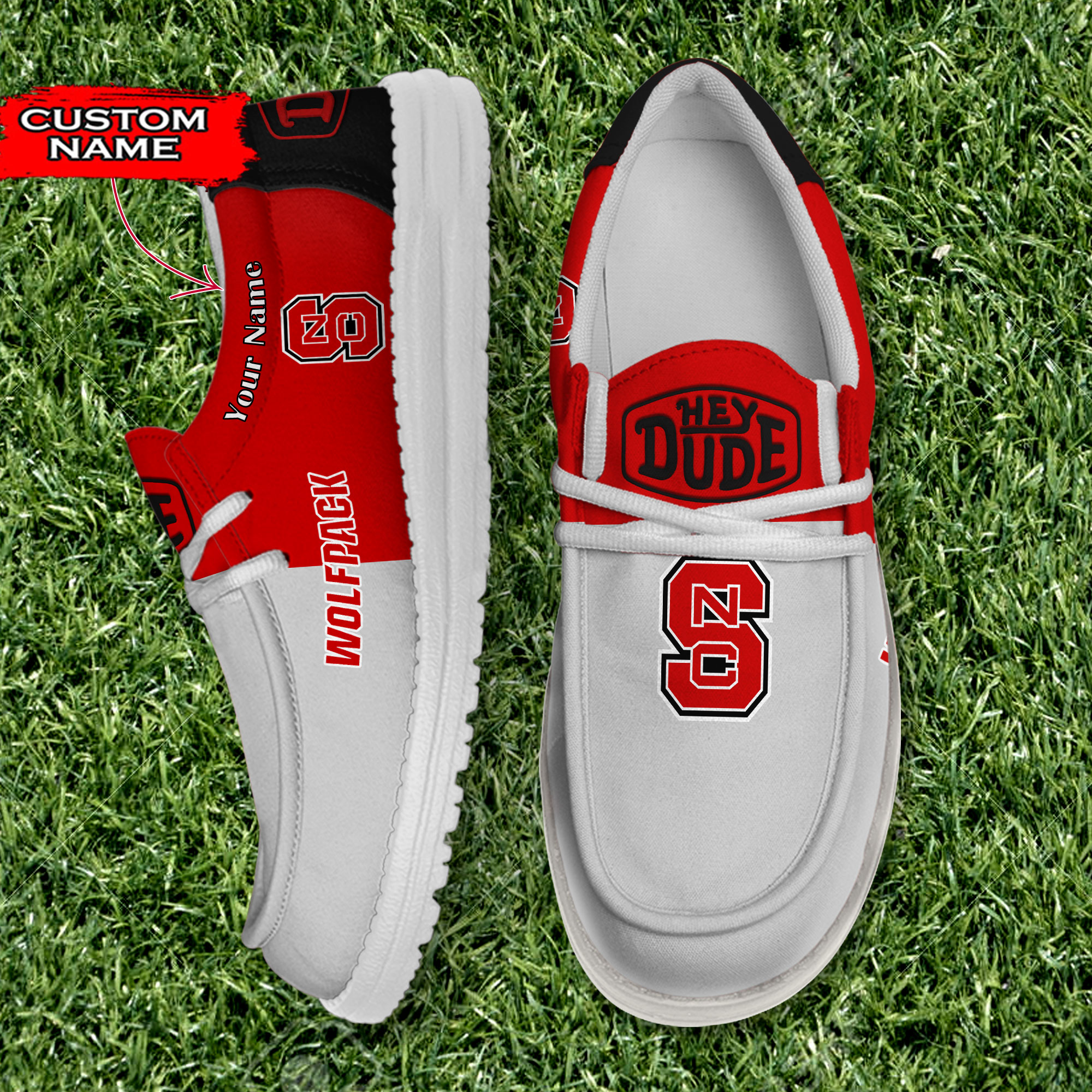 footwearelite nc state wolfpack custom name hey dude shoes rwtcq