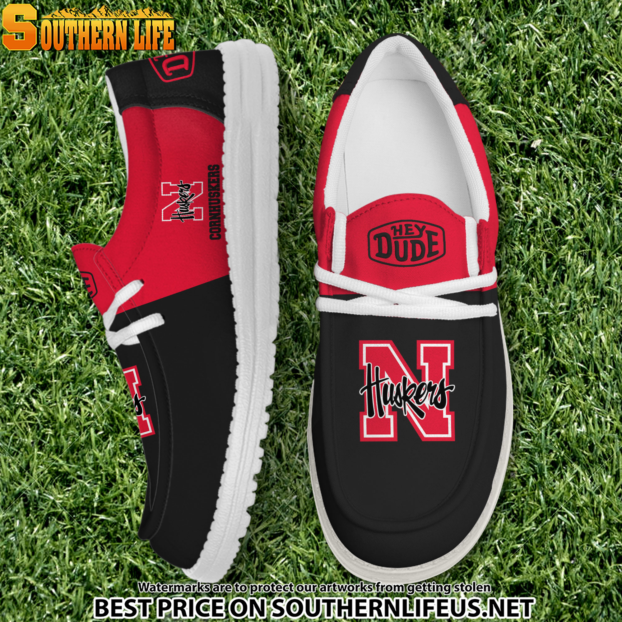 footwearelite nebraska cornhuskers custom name hey dude shoes afr7u