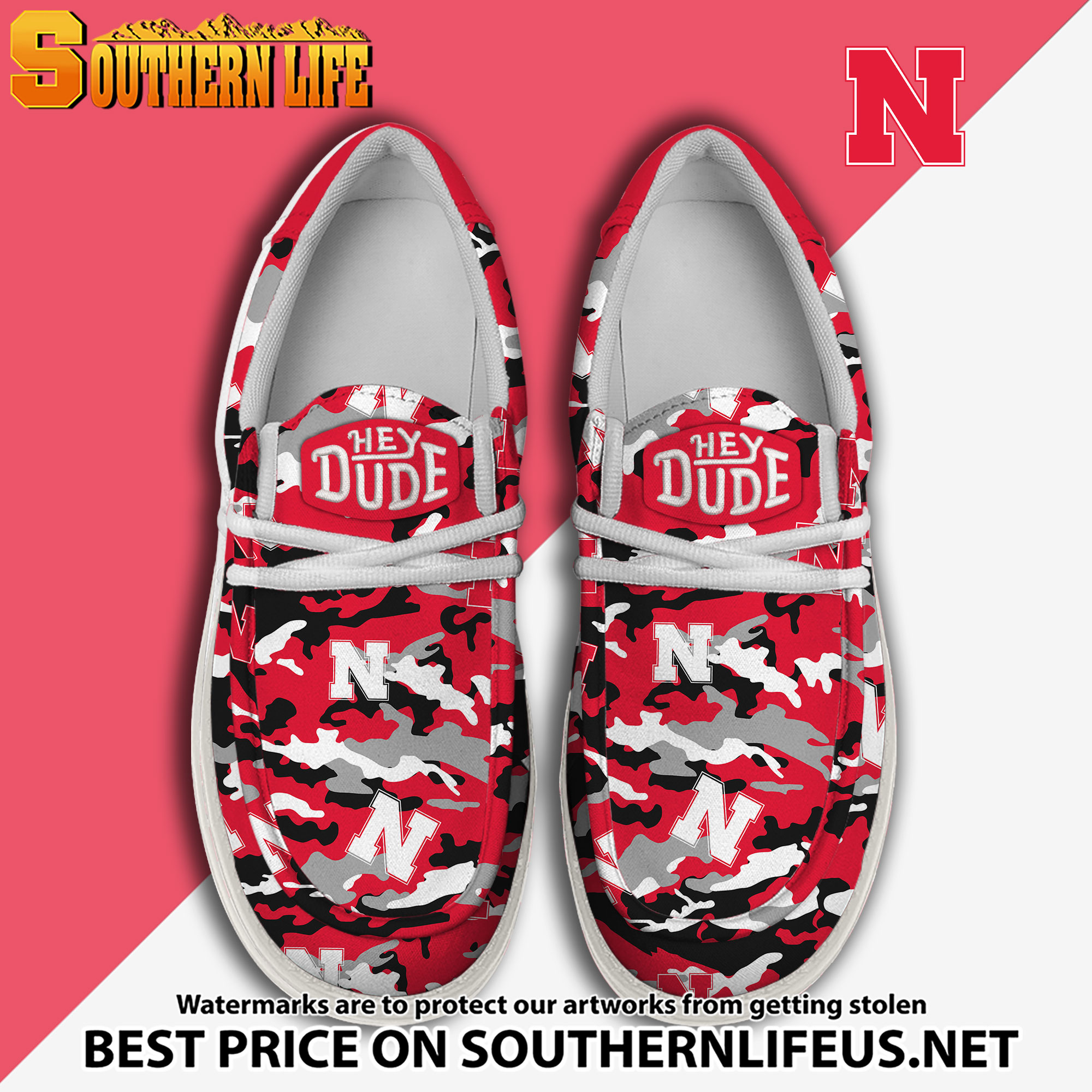 footwearelite nebraska cornhuskers custom name hey dude shoes d6diu