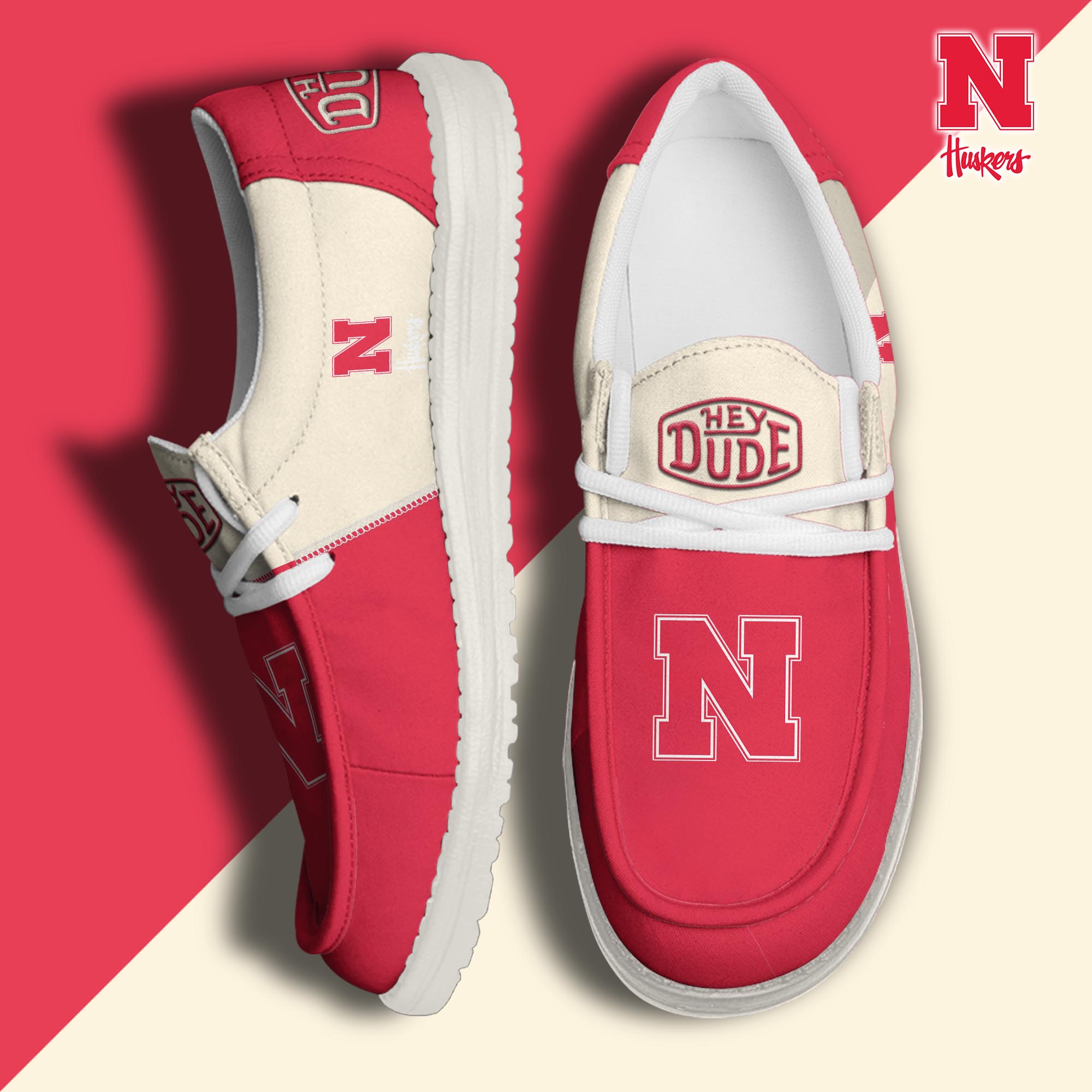 footwearelite nebraska cornhuskers custom name hey dude shoes lgkki