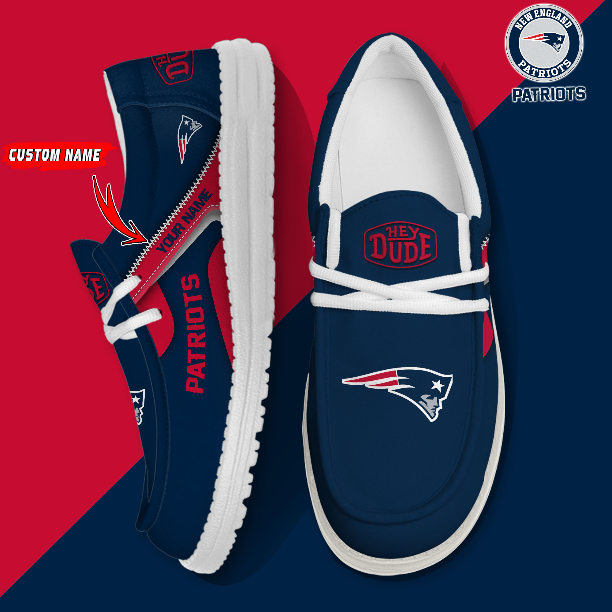 footwearelite new england patriots custom name hey dude shoes ghou1