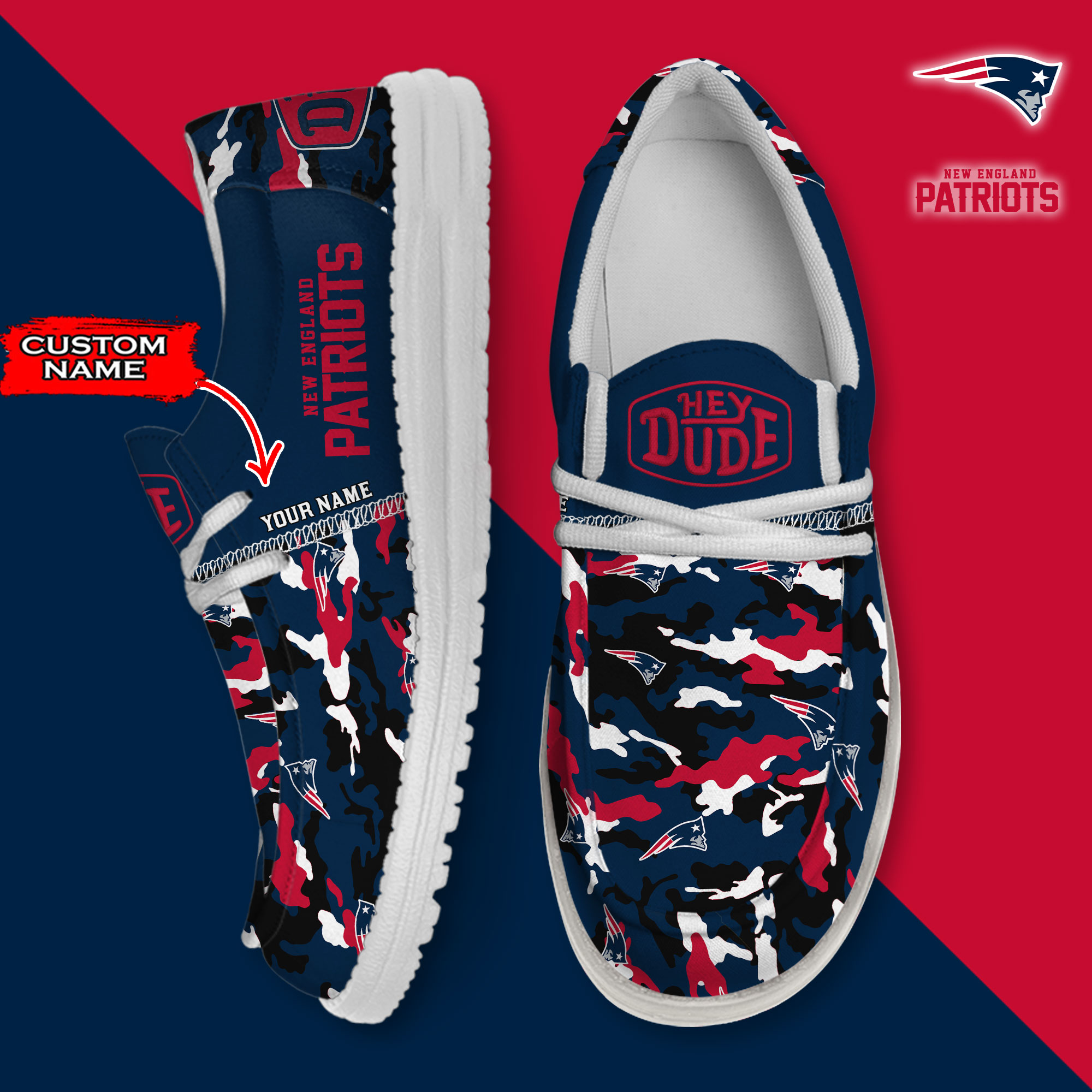 footwearelite new england patriots custom name hey dude shoes o8jpp