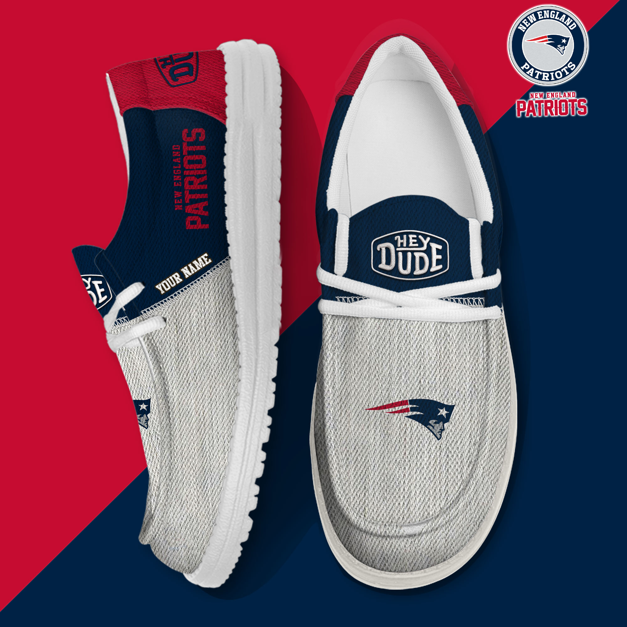 footwearelite new england patriots custom name hey dude shoes qm8kg