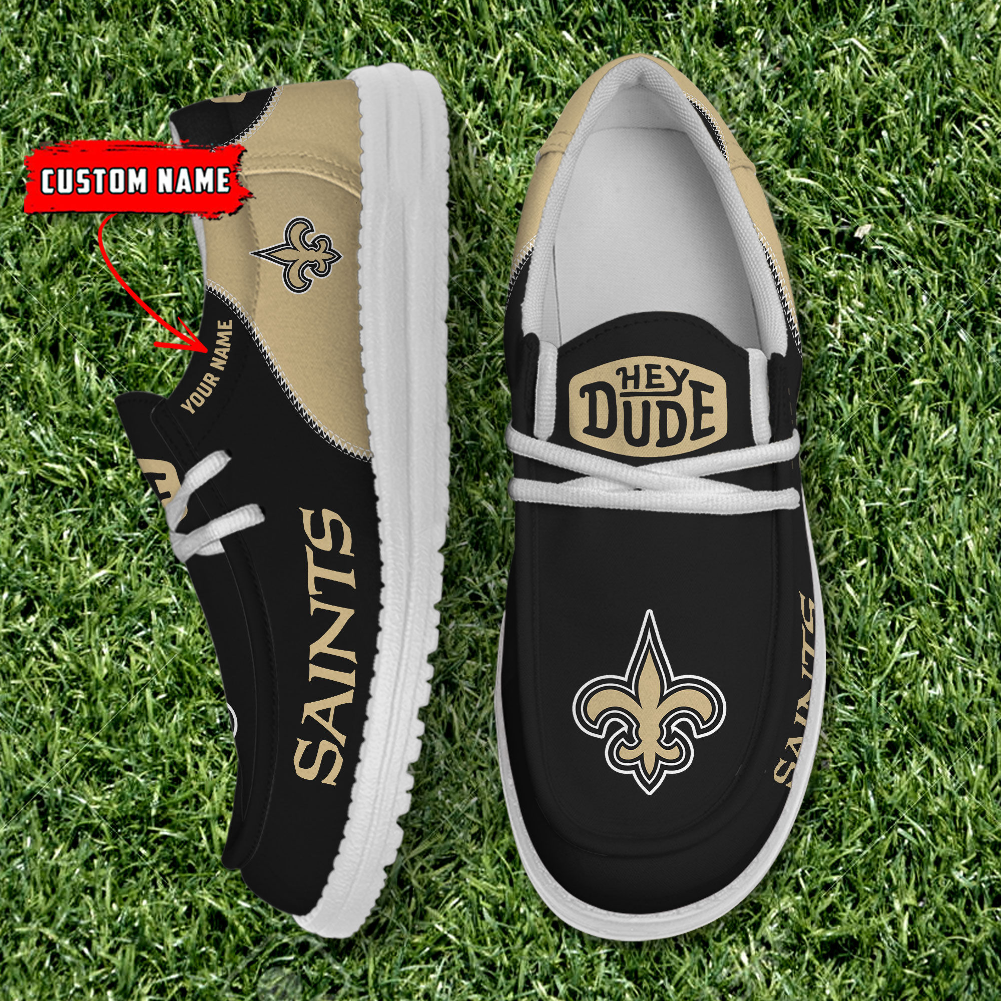 footwearelite new orleans saints custom name hey dude shoes dkzug