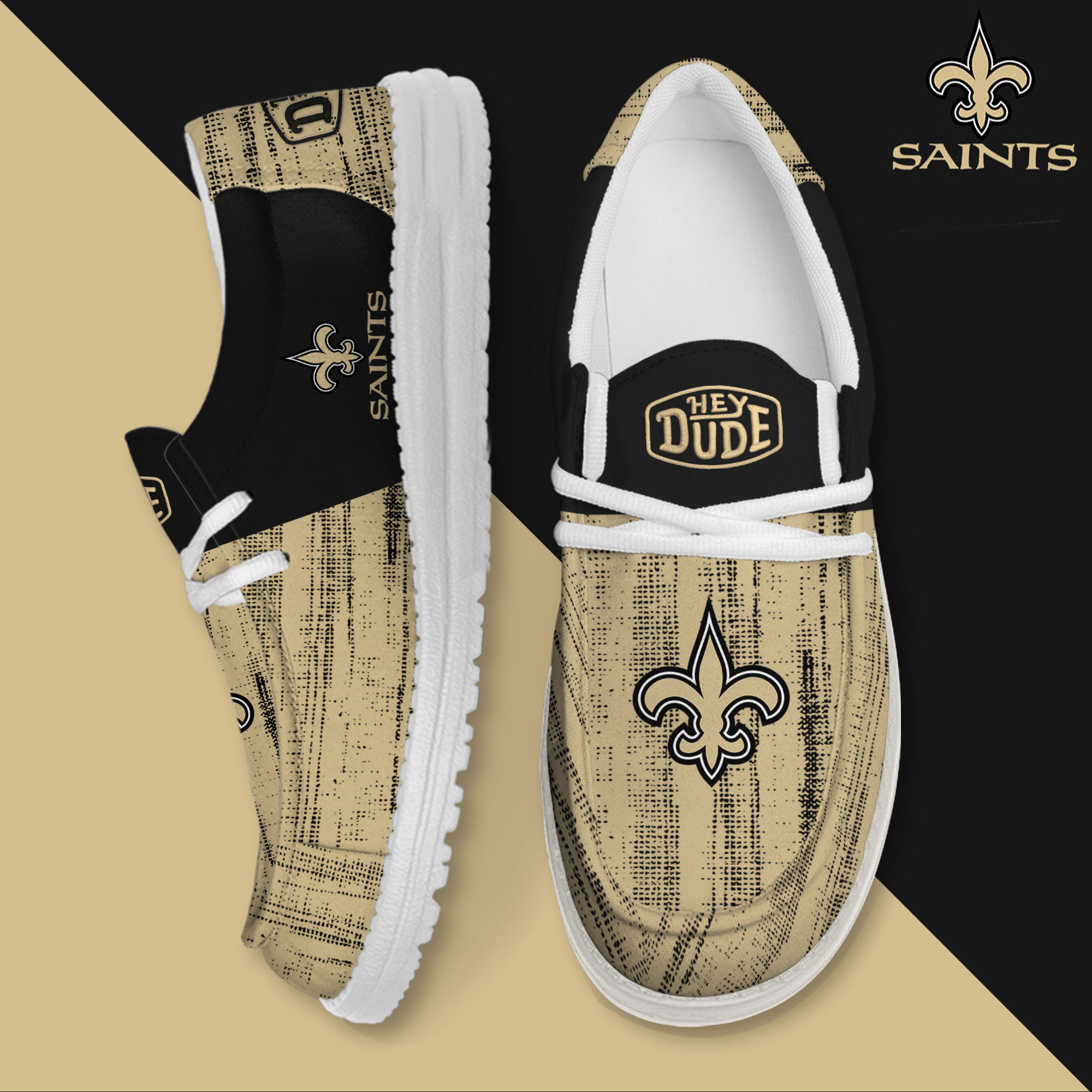 footwearelite new orleans saints custom name hey dude shoes qiqkk