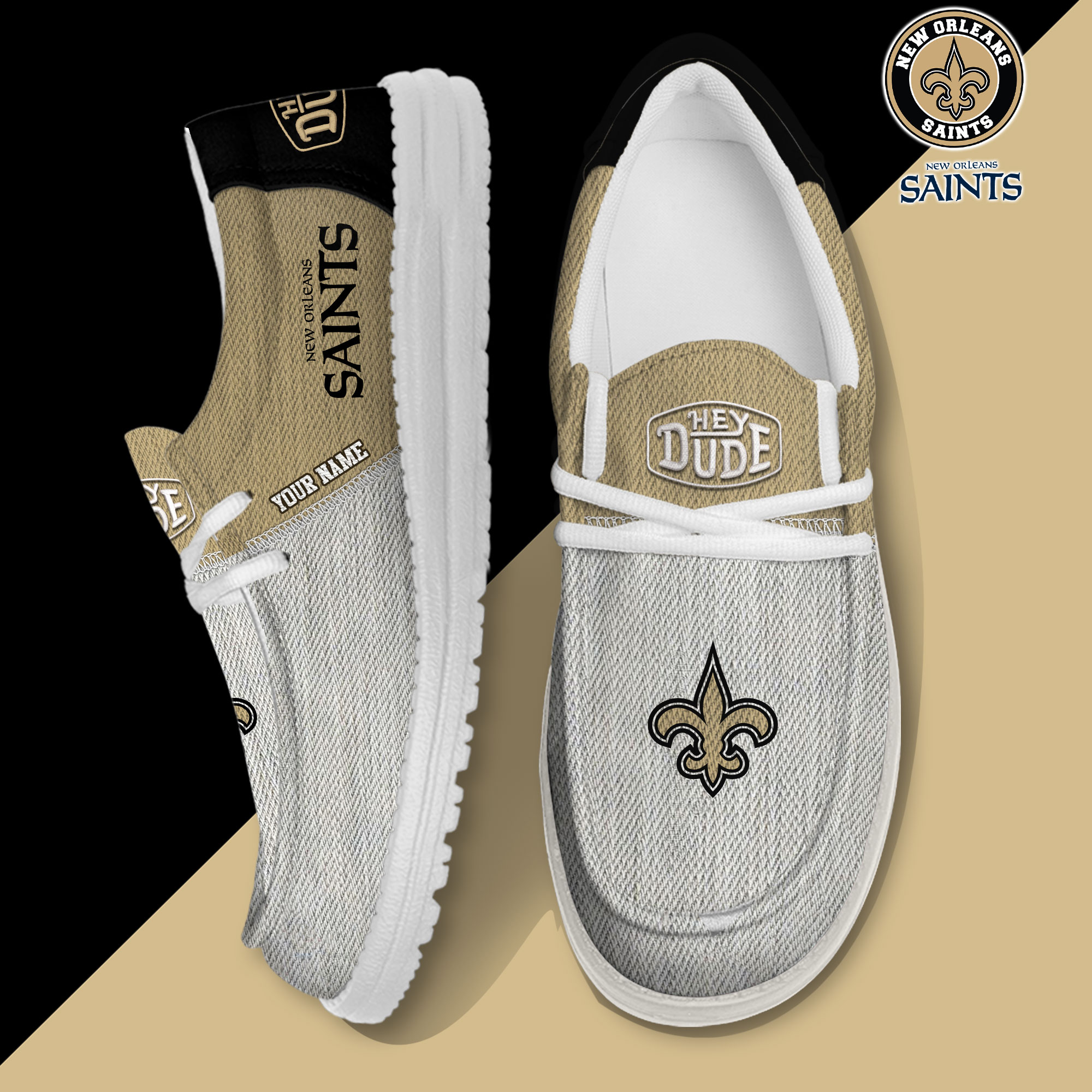 footwearelite new orleans saints custom name hey dude shoes ujd5p