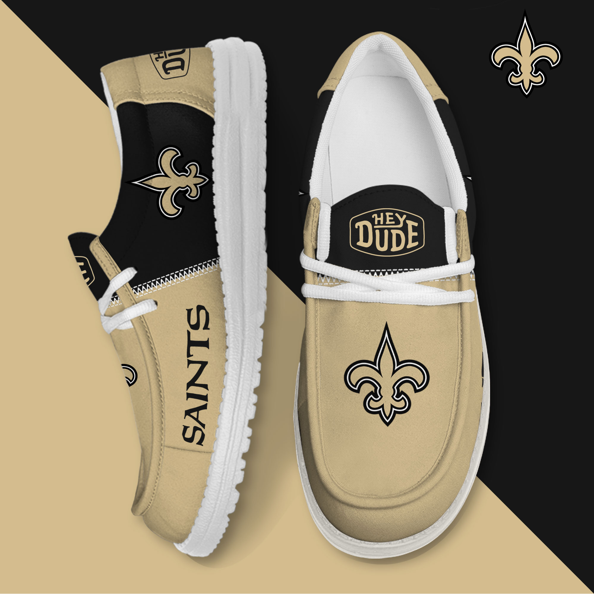 footwearelite new orleans saints custom name hey dude shoes xwjyt