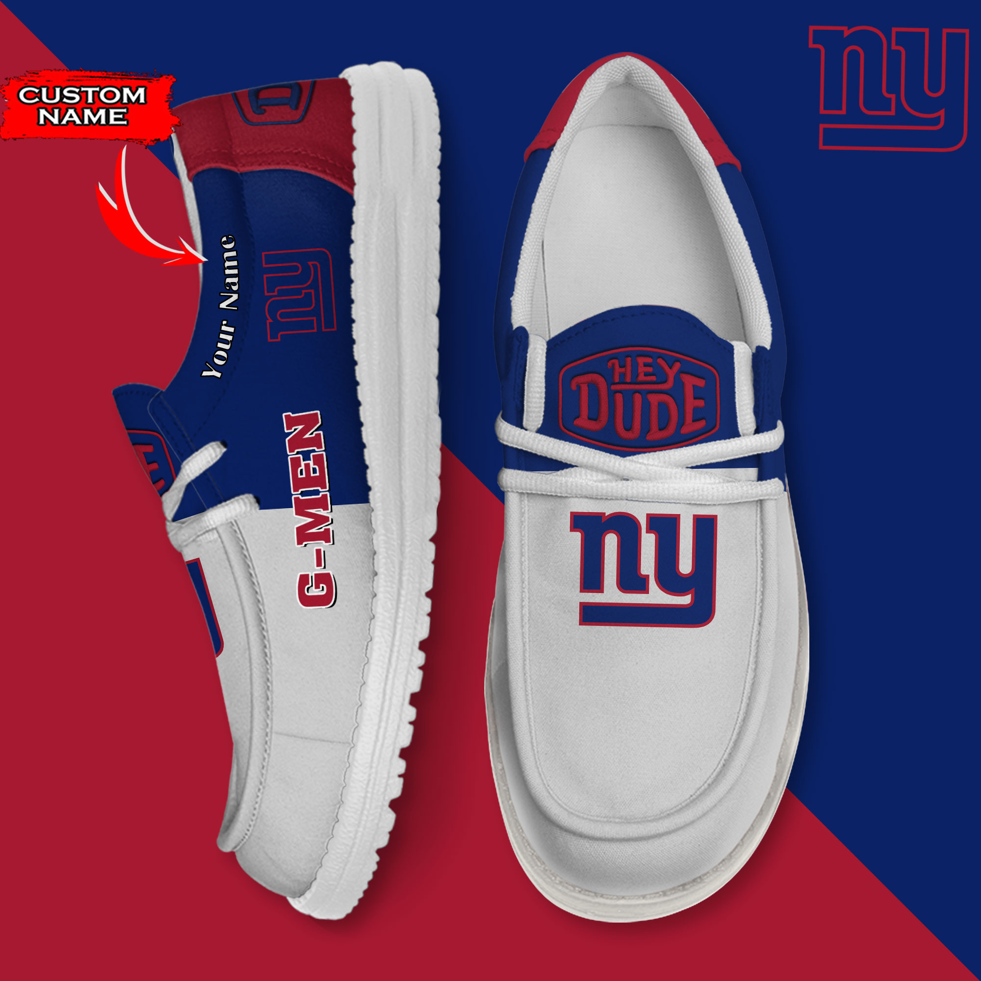 footwearelite new york giants custom name hey dude shoes ekvwk