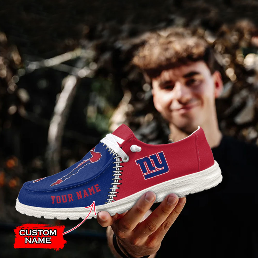 footwearelite new york giants custom name hey dude shoes hdixl