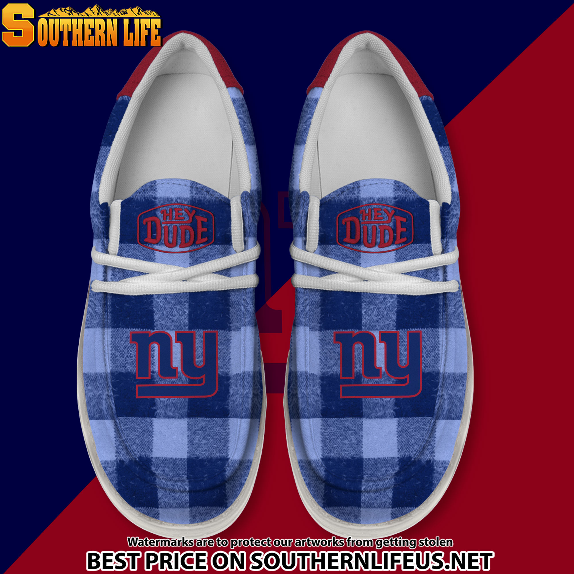 footwearelite new york giants custom name hey dude shoes ib301