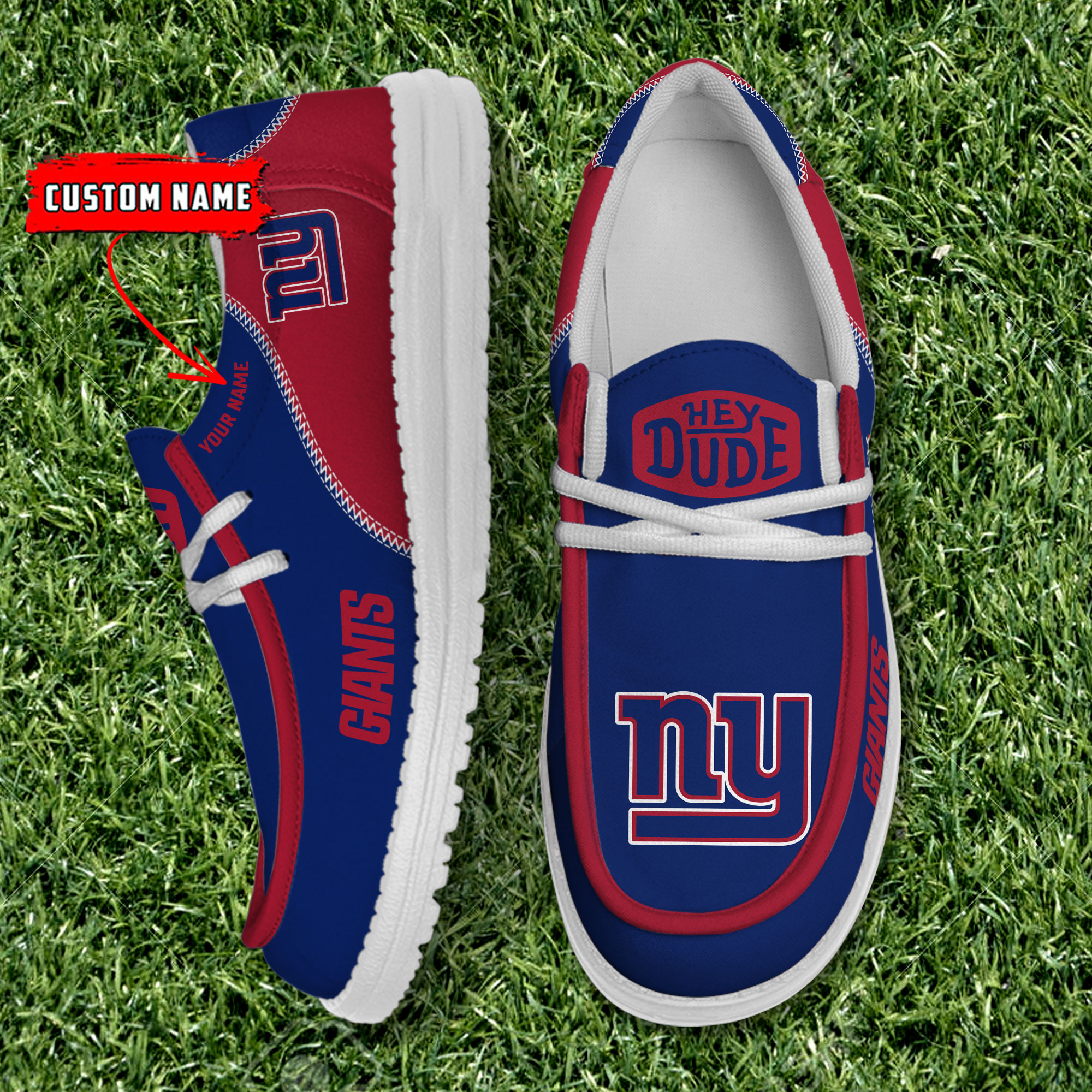 footwearelite new york giants custom name hey dude shoes jk75i