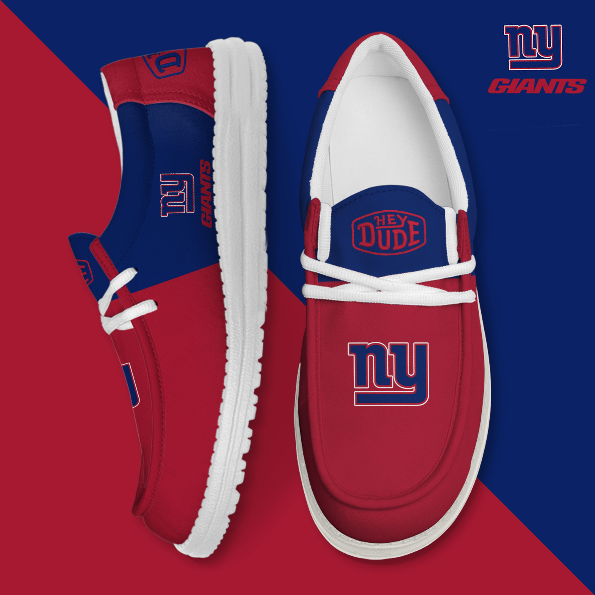 footwearelite new york giants custom name hey dude shoes ryaj7