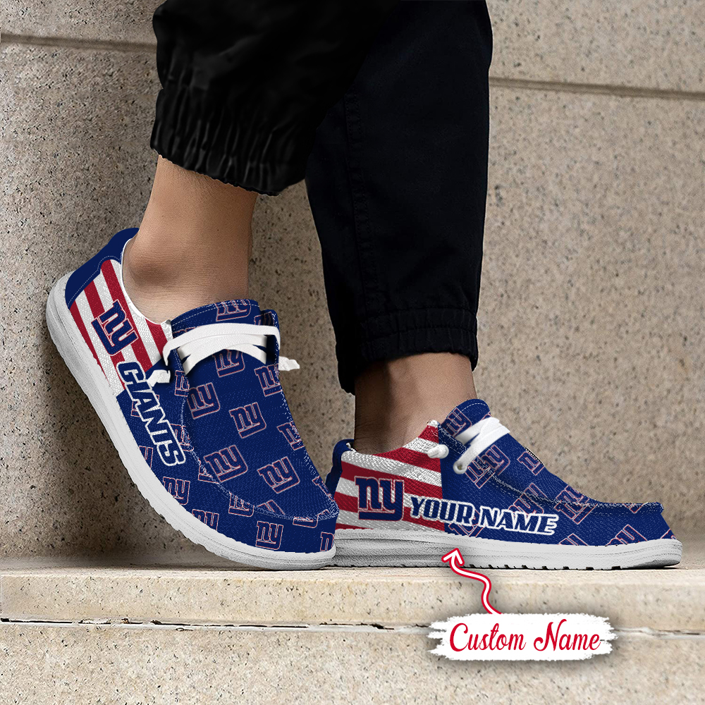 footwearelite new york giants custom name hey dude shoes scnox