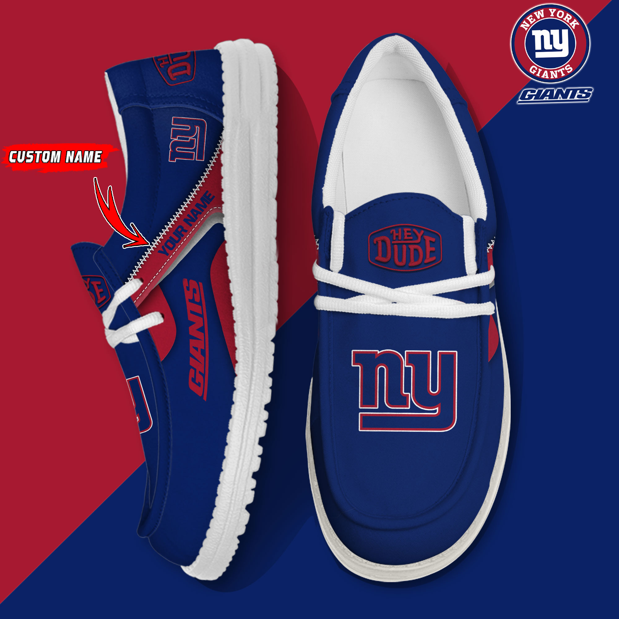 footwearelite new york giants custom name hey dude shoes vuwgg