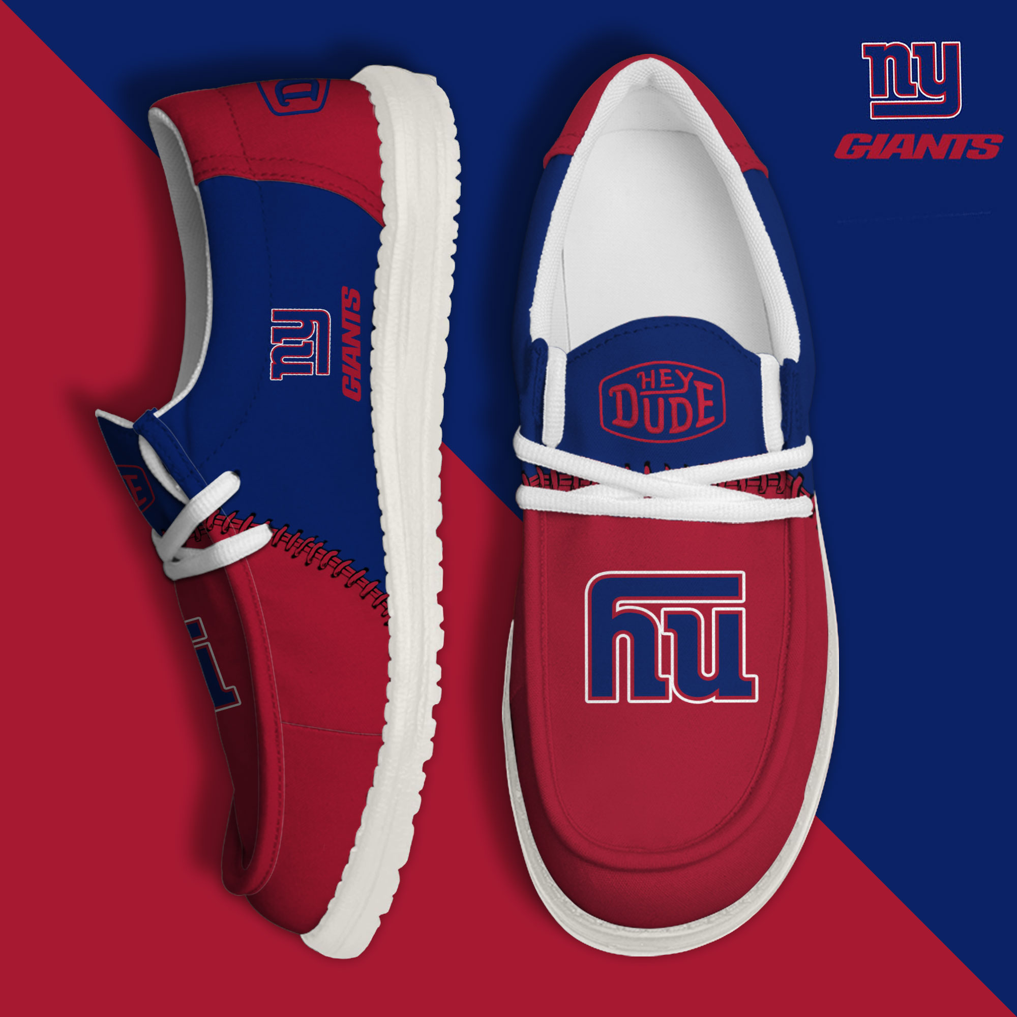 footwearelite new york giants custom name hey dude shoes wigck