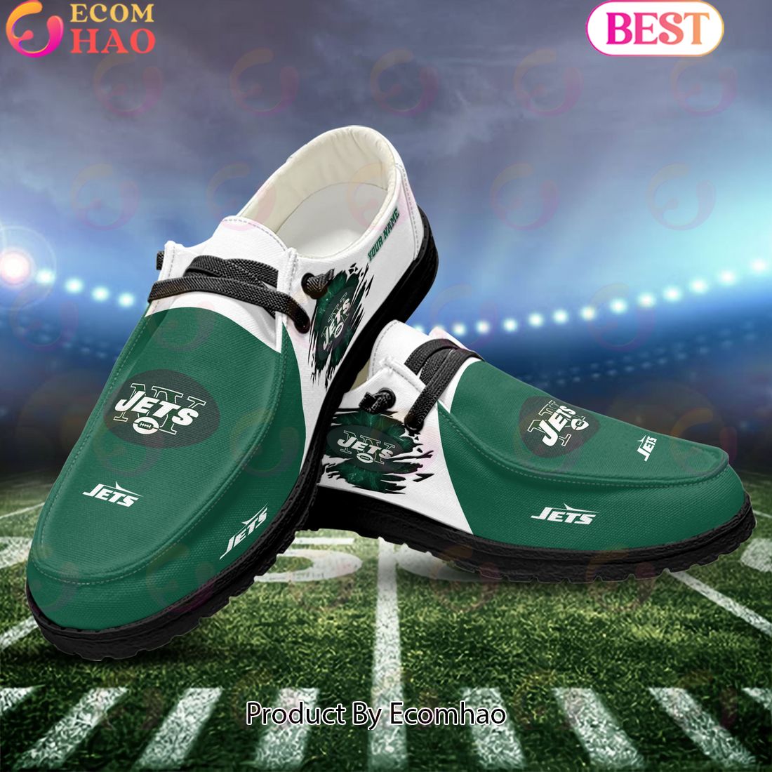 footwearelite new york jets custom name hey dude shoes nj2xc