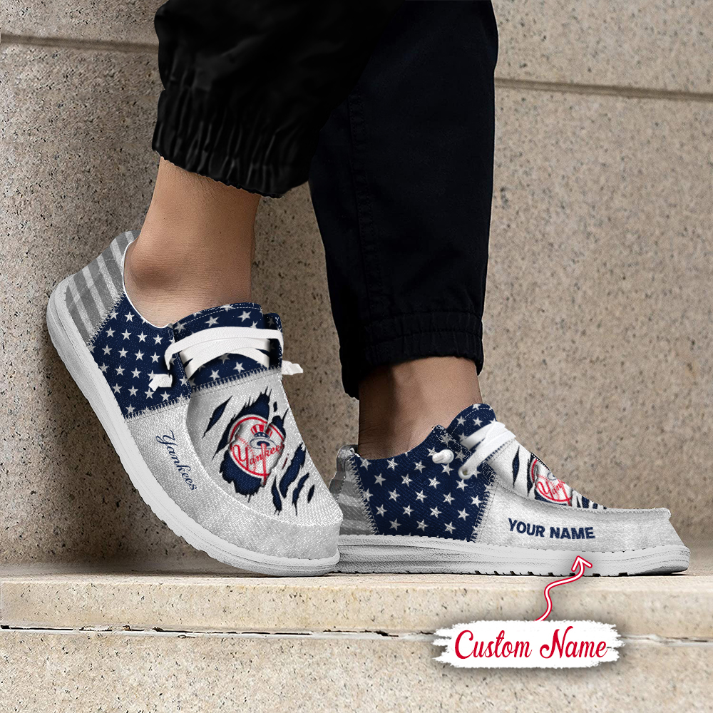 footwearelite new york yankees custom name hey dude shoes 2ib1h