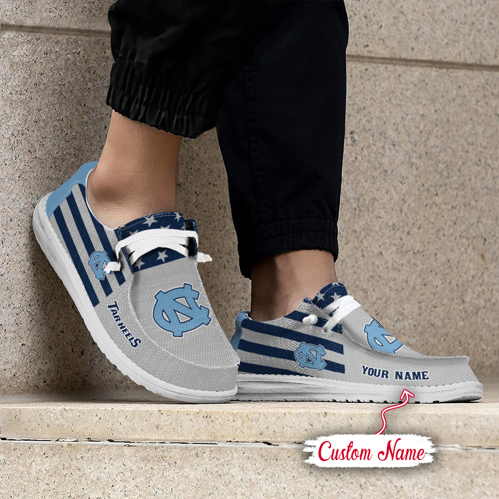 footwearelite north carolina tar heels custom name hey dude shoes jhmtb