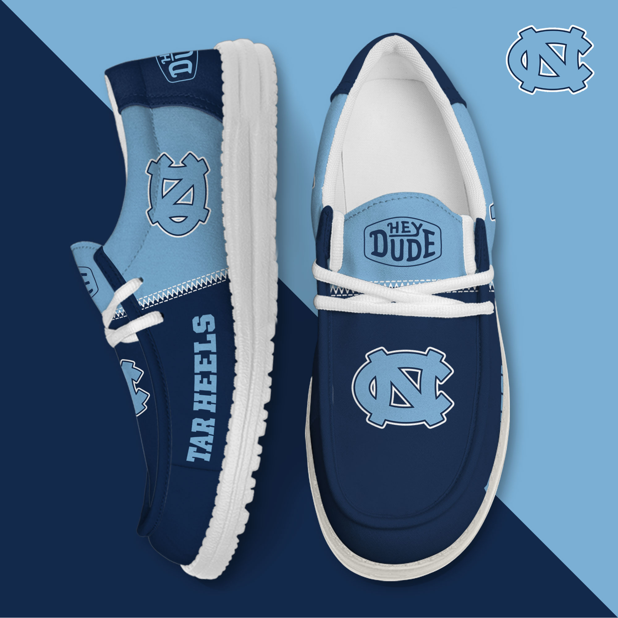 footwearelite north carolina tar heels custom name hey dude shoes pa4ic