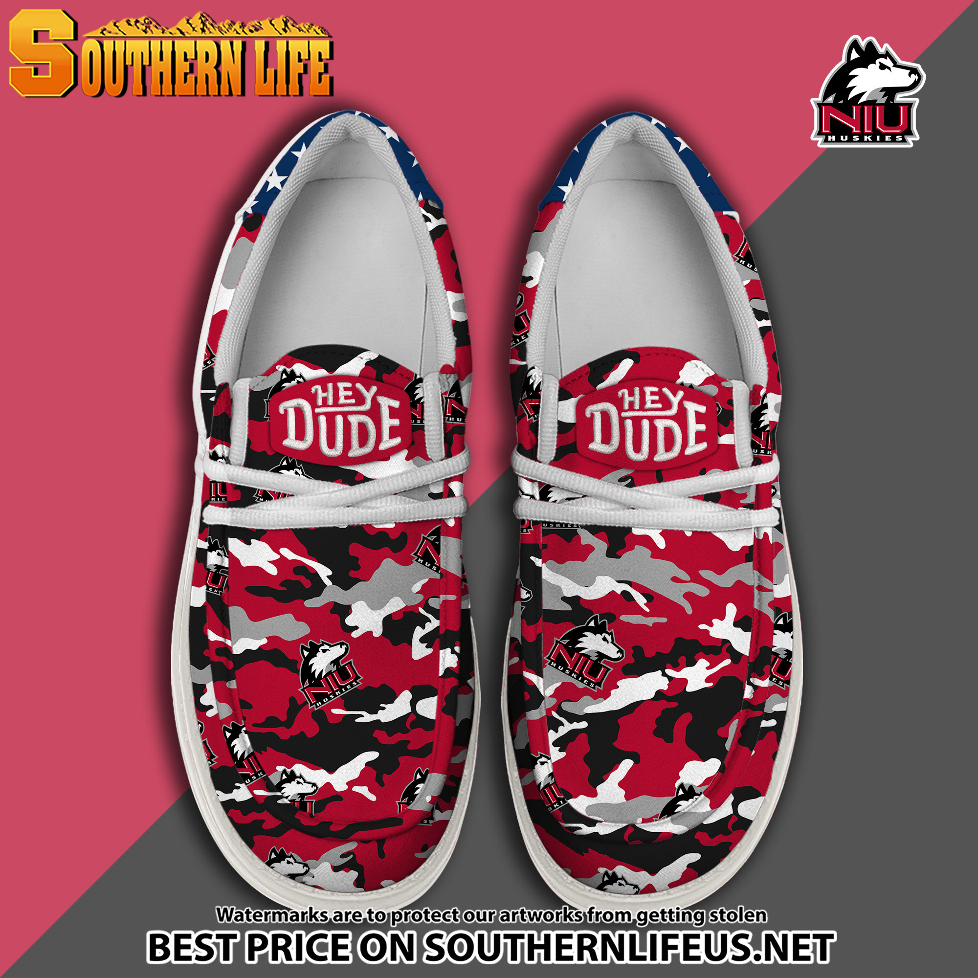 footwearelite northern illinois huskies custom name hey dude shoes 82lfs