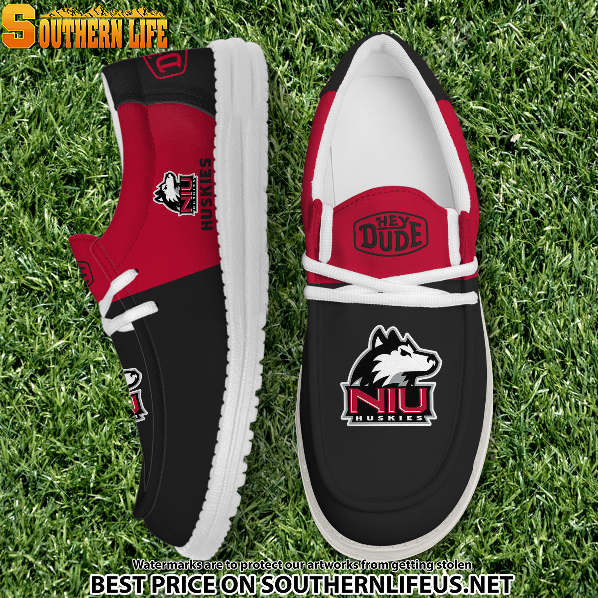 footwearelite northern illinois huskies custom name hey dude shoes os1bt