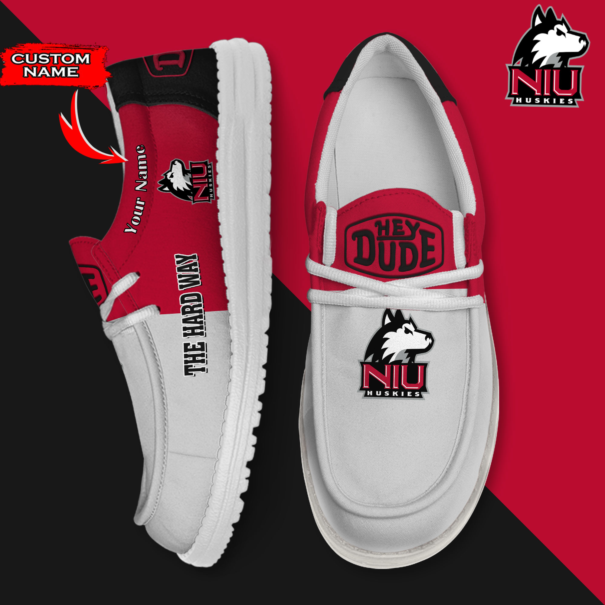 footwearelite northern illinois huskies custom name hey dude shoes zrjv5