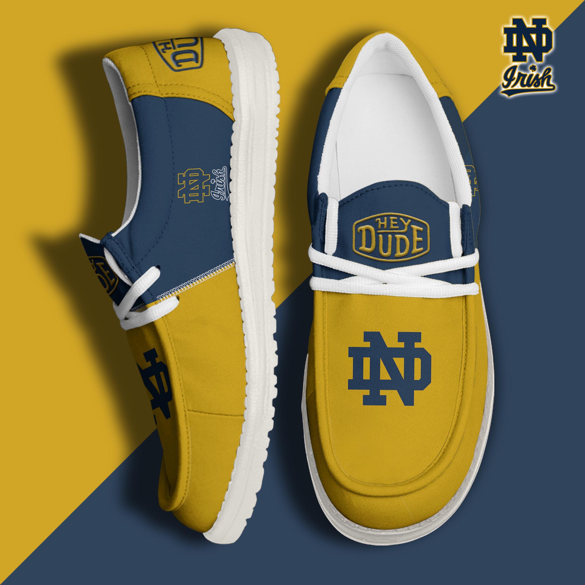 footwearelite notre dame fighting irish custom name hey dude shoes 5lxju